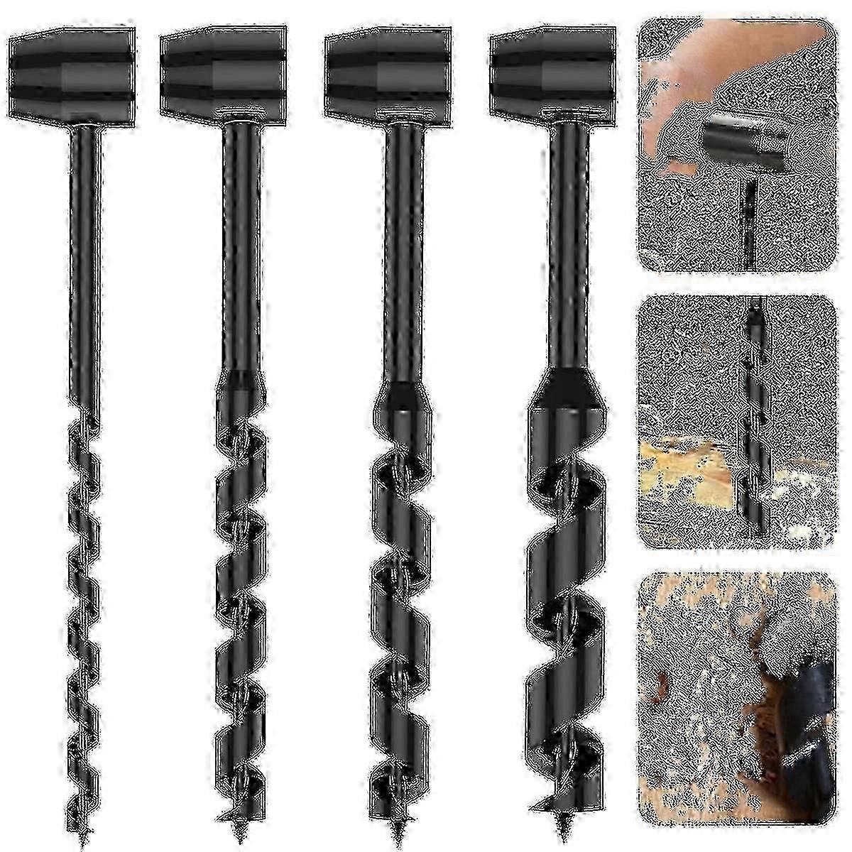 Hand Drill Carbon Steel Manual Auger Drill Portable Survival Tool S...