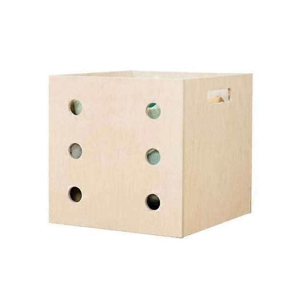 Lacquered DICE storage box 6 Beige, home organization.