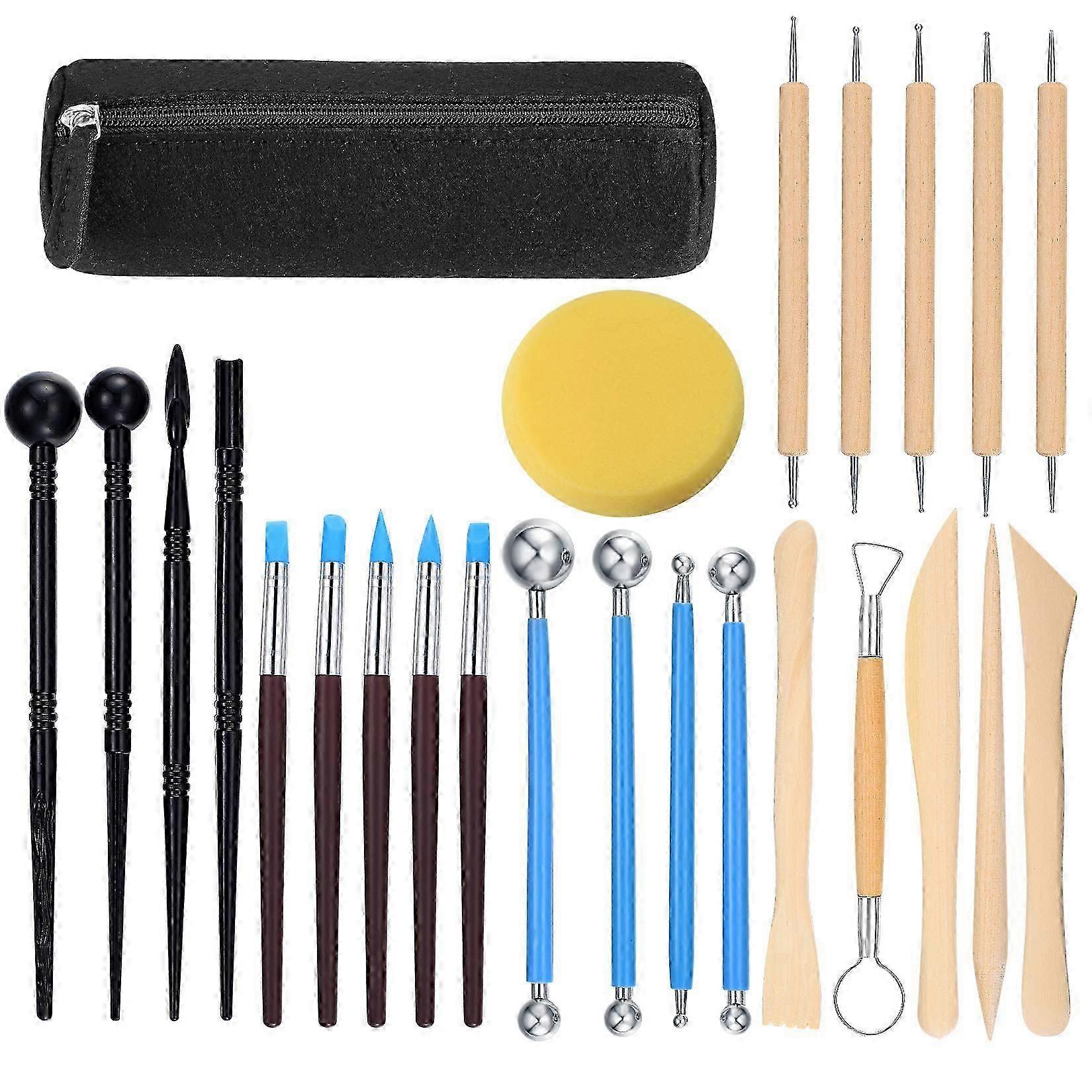 Polymer Clay Tools, 25 Pcs Clay Sculpting Tools, Ball Stylus Dottin...