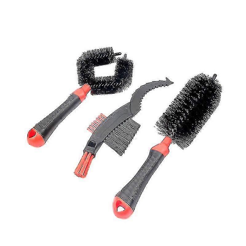 Chain cleaning brush, made of red nylon, portable and with good cleaning effect