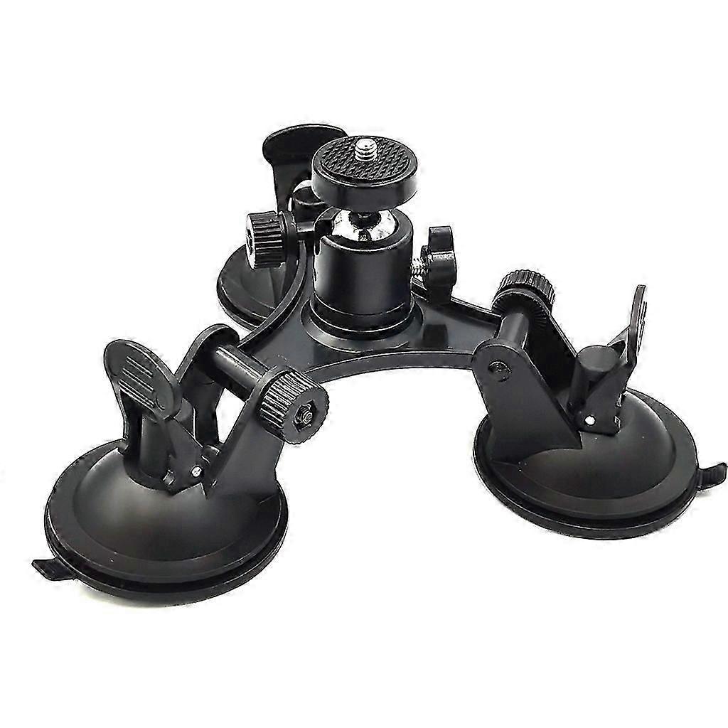 ball head mount with triple suction cup 1/4 thread