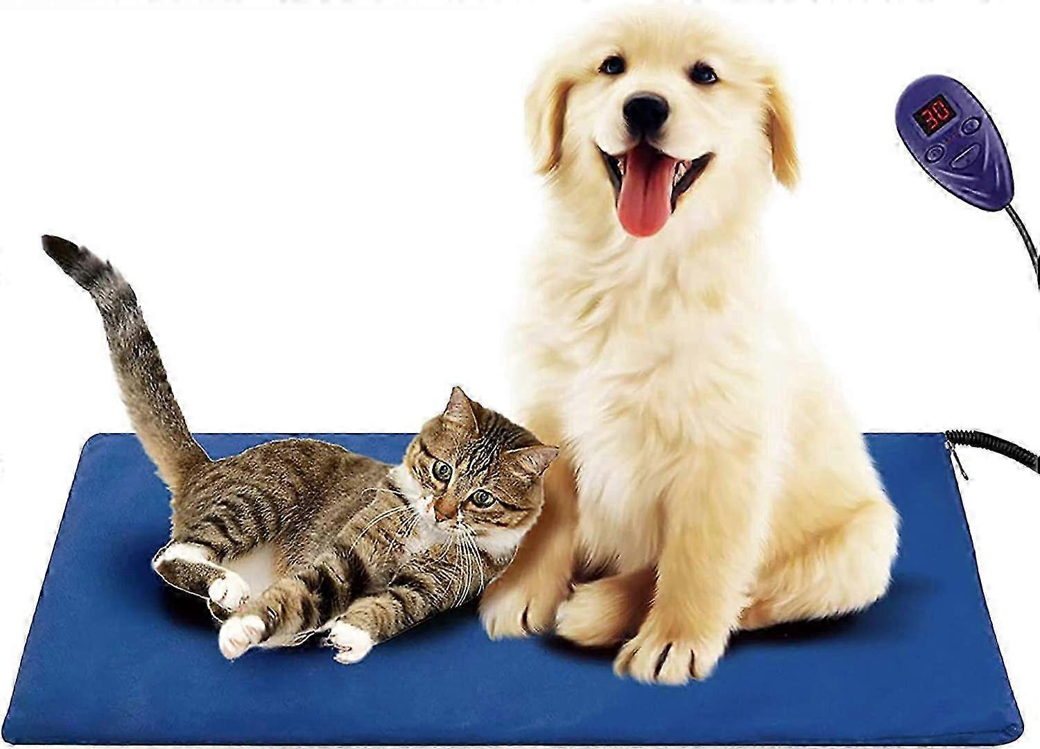 2025 Pet Heating Pad for Cats Dogs Electric, Adjustable Temperature Waterproof Pet Bed Warmer with Chew Resistant Cord