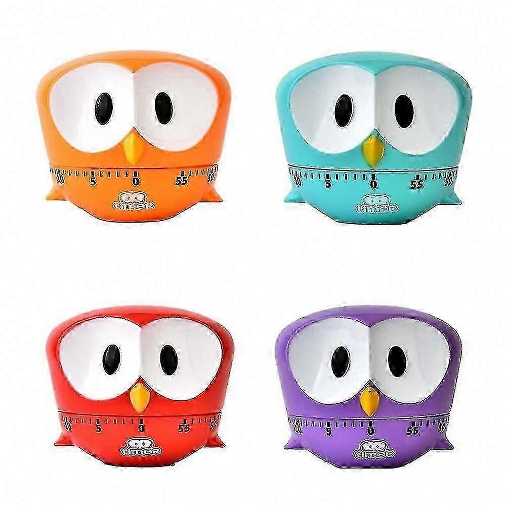 Cartoon Owl Kitchen Timer Mechanical Cooking Clock Loud Alarm Manual Countdown Timer