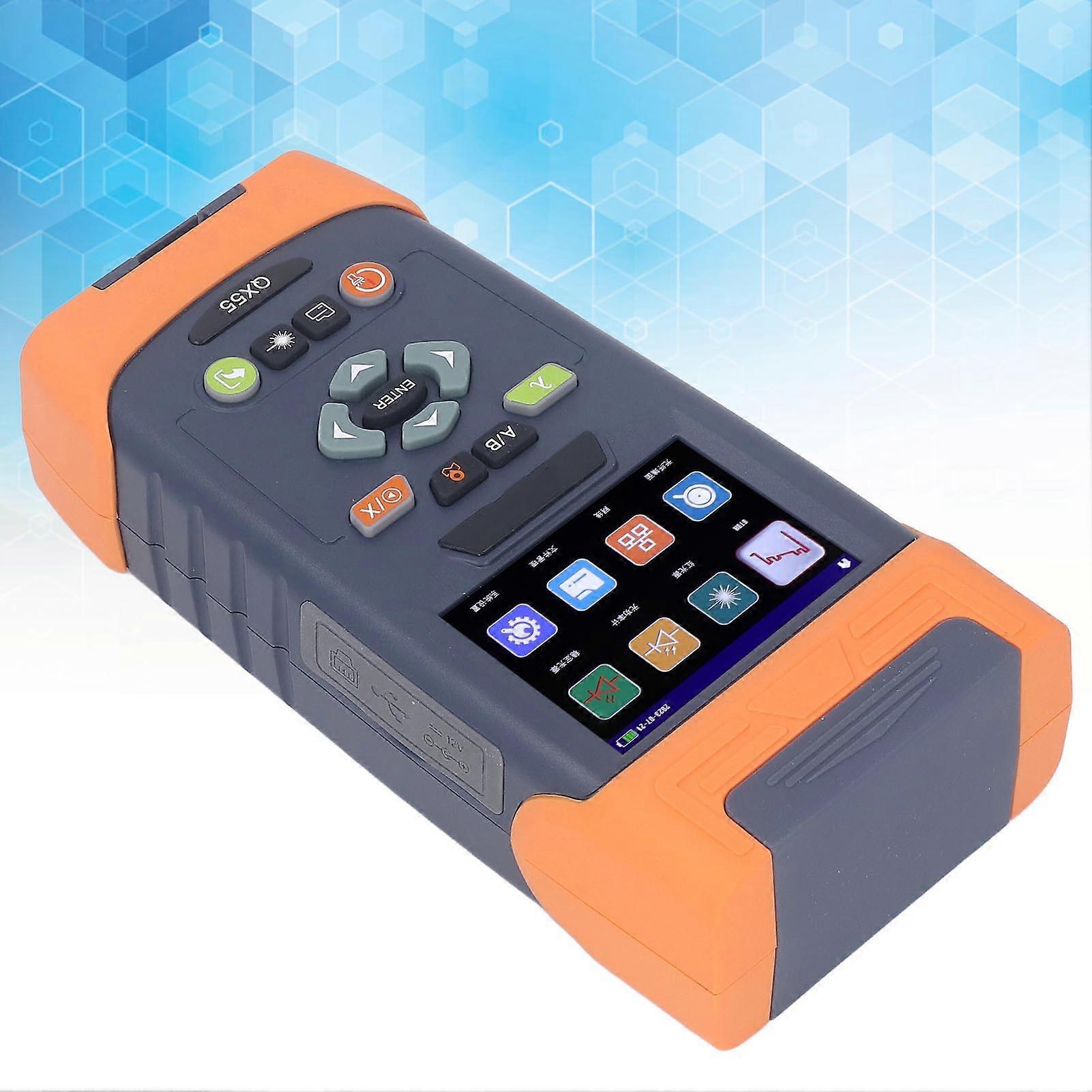 QX55-S OTDR Tester 3.5" LCD Optical Power Meter RJ45 US Plug