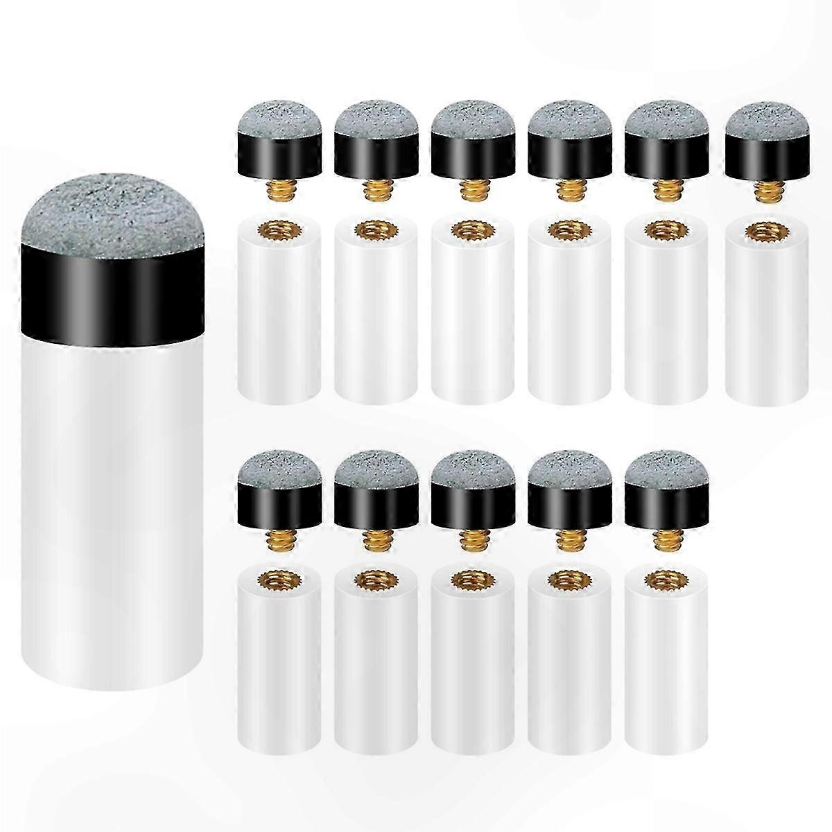 12mm Billiard Cue Tips with Screw-on Ferrules for Pool Accessories