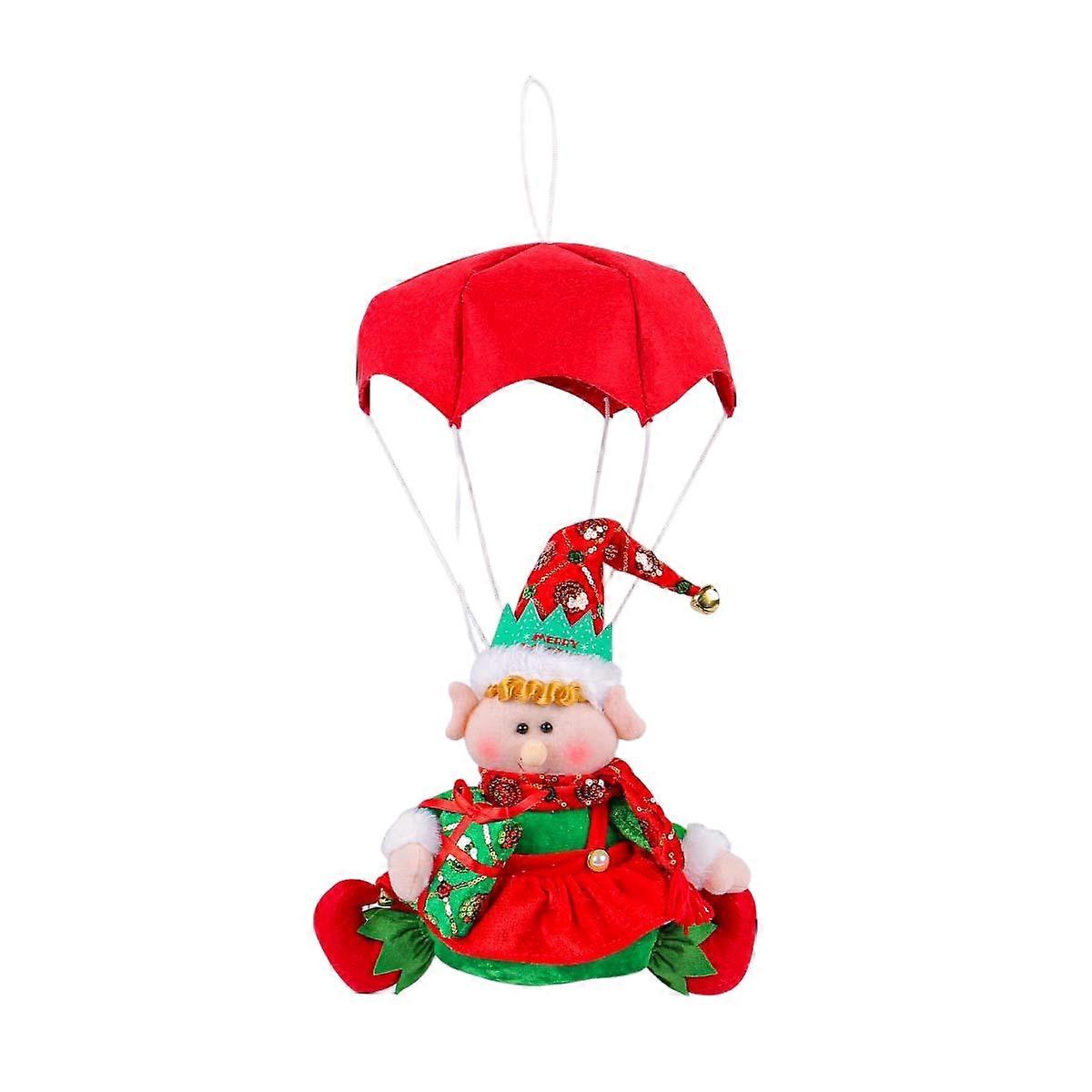 Christmas parachute plush hangings, made of polyester fiber, suitable for multiple scenarios