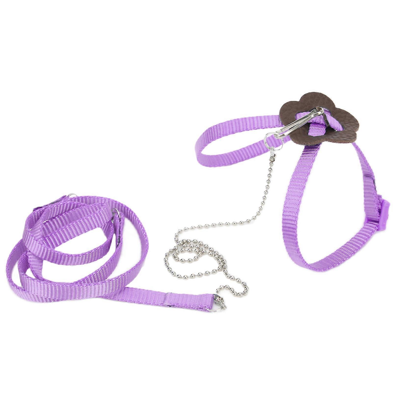 Adjustable Purple Lizard Harness Leash Polyester Traction Rope