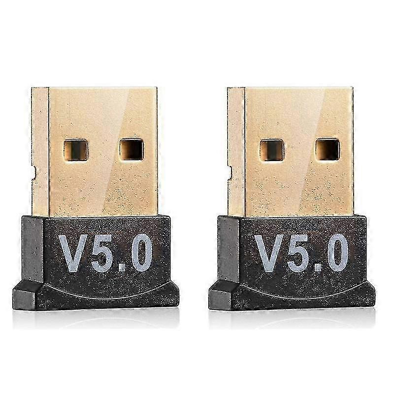 2Pcs Bluetooth 5.0 Adapter Bluetooth Receiver Transmitter Wireless USB Adapter for Computer PC Lapt