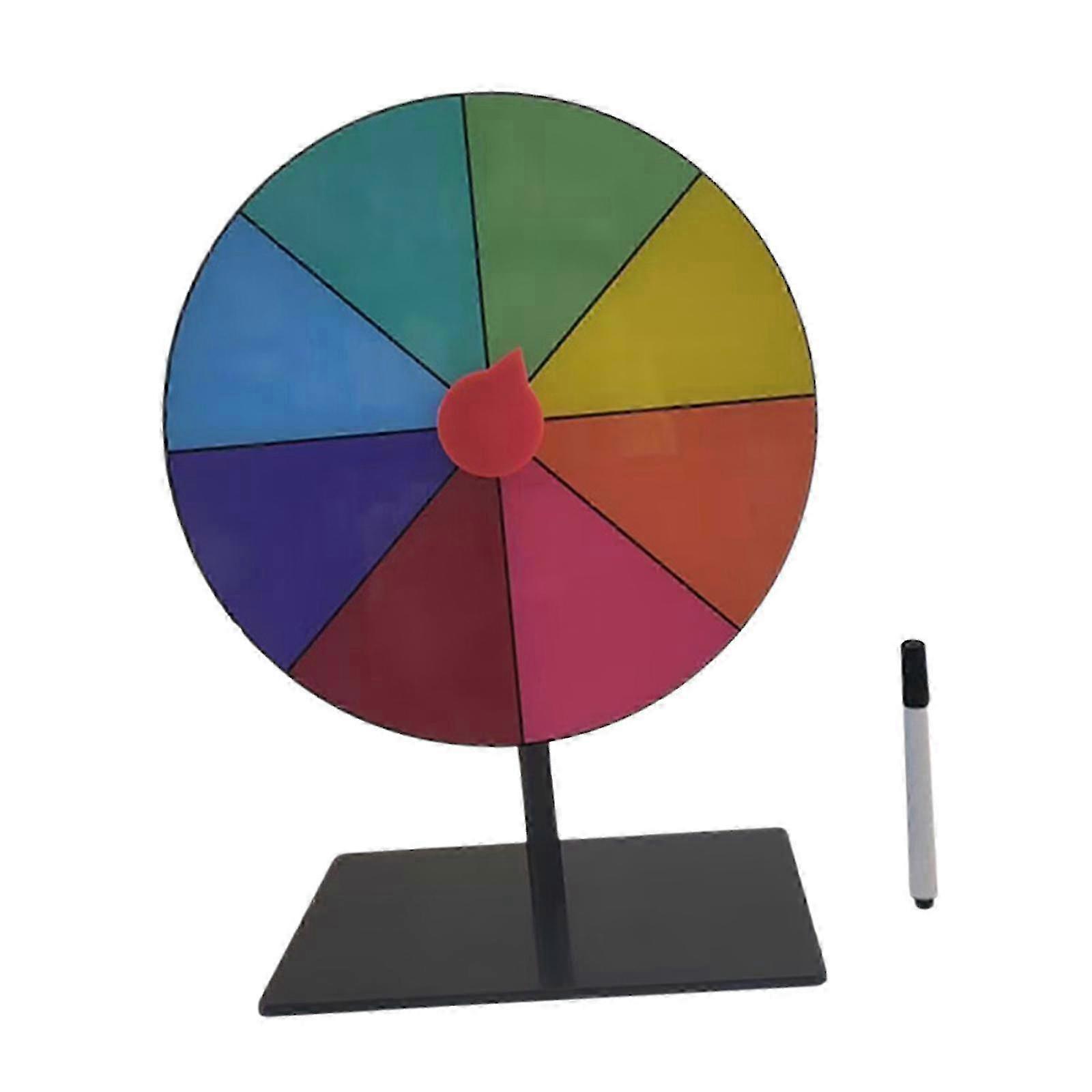Tabletop Prize Turntable Set Colored Rotating Wheel with Erasable Pen with