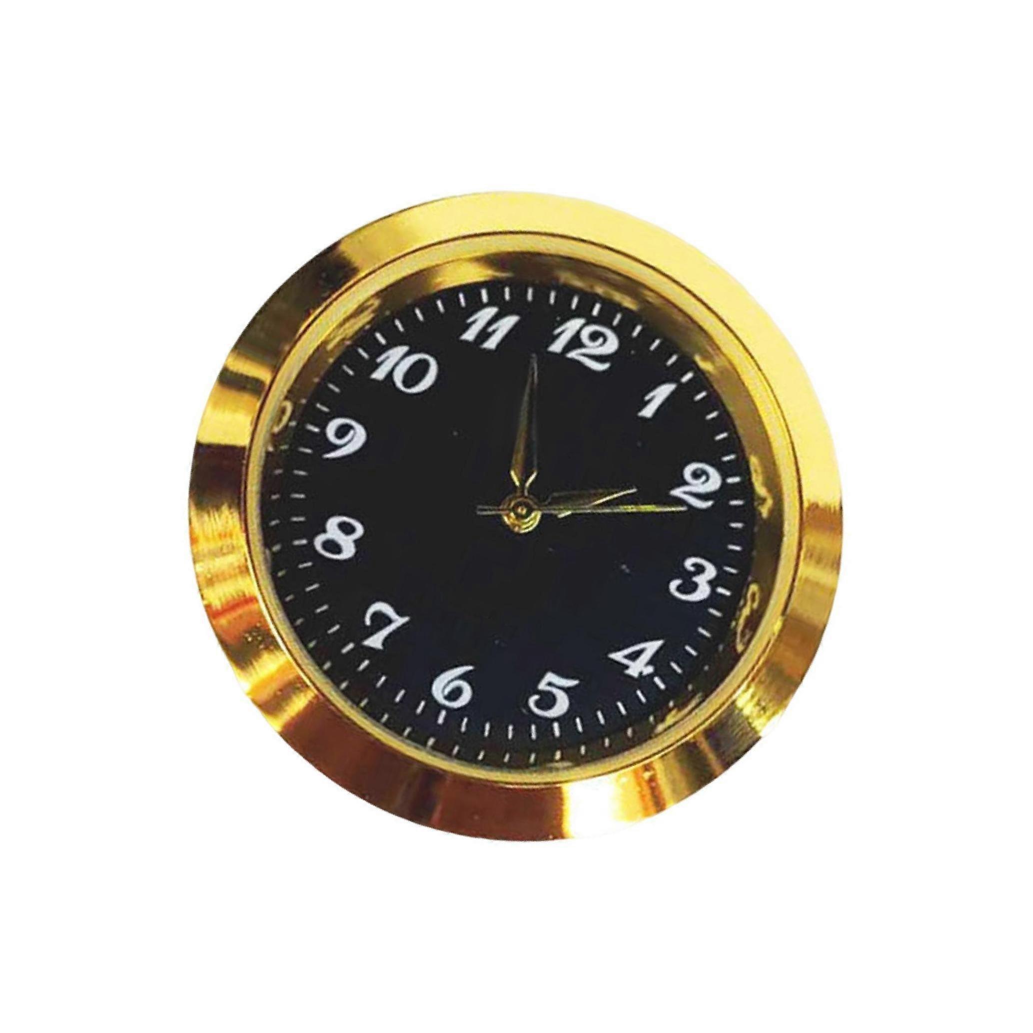 Classic Clock Insert Easy to Read Clock Face DIY Mini Clock for Desk Office Black
