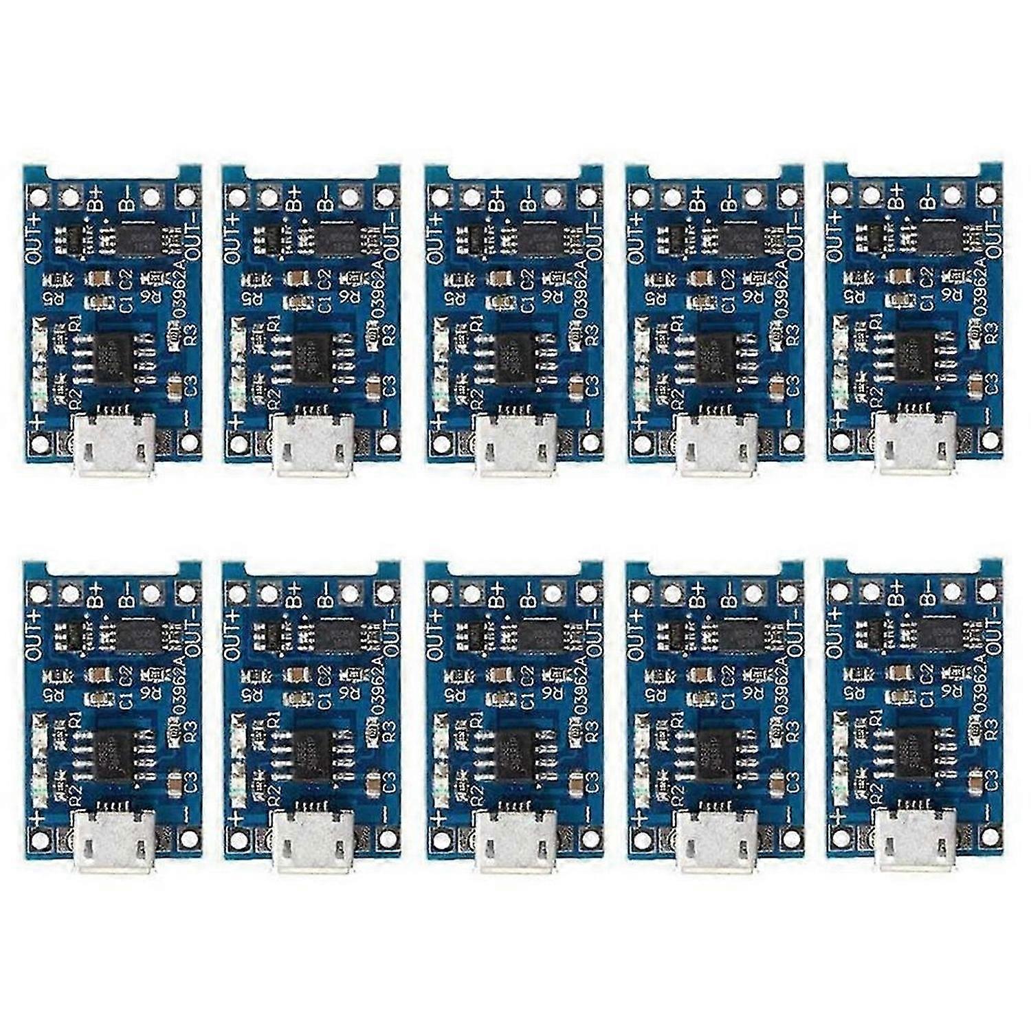 10Pcs 5V 1A 18650 Lithium Battery Charging Board Charge Module