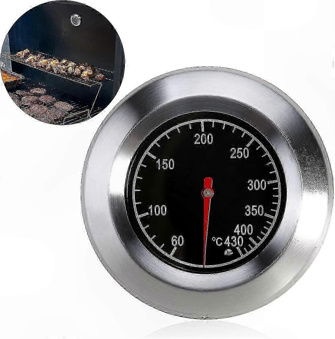 Durable Analog Thermometer for Barbecue and Smoker Cooking