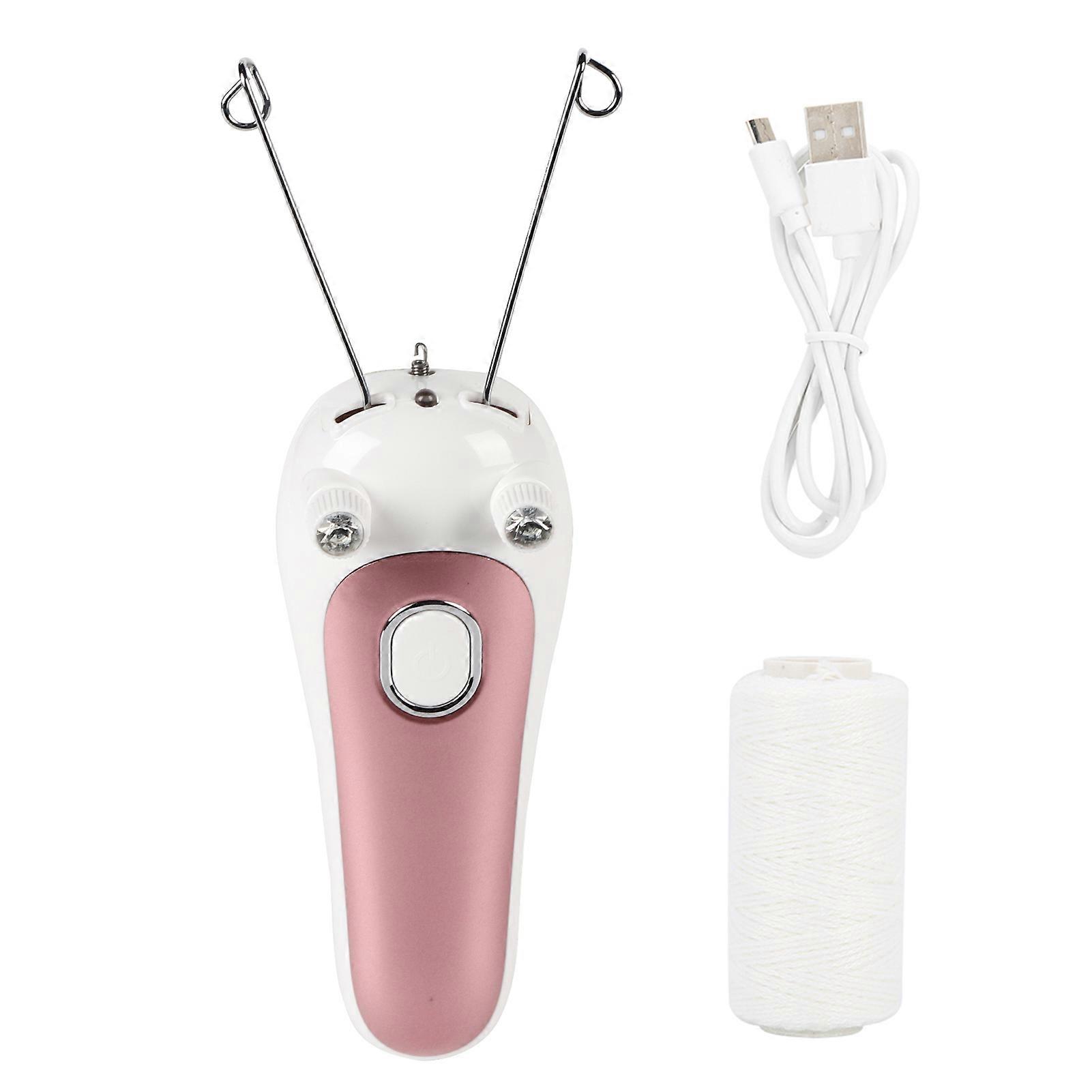 Electric Threading Epilator for Face, Arms and Legs (Pink)
