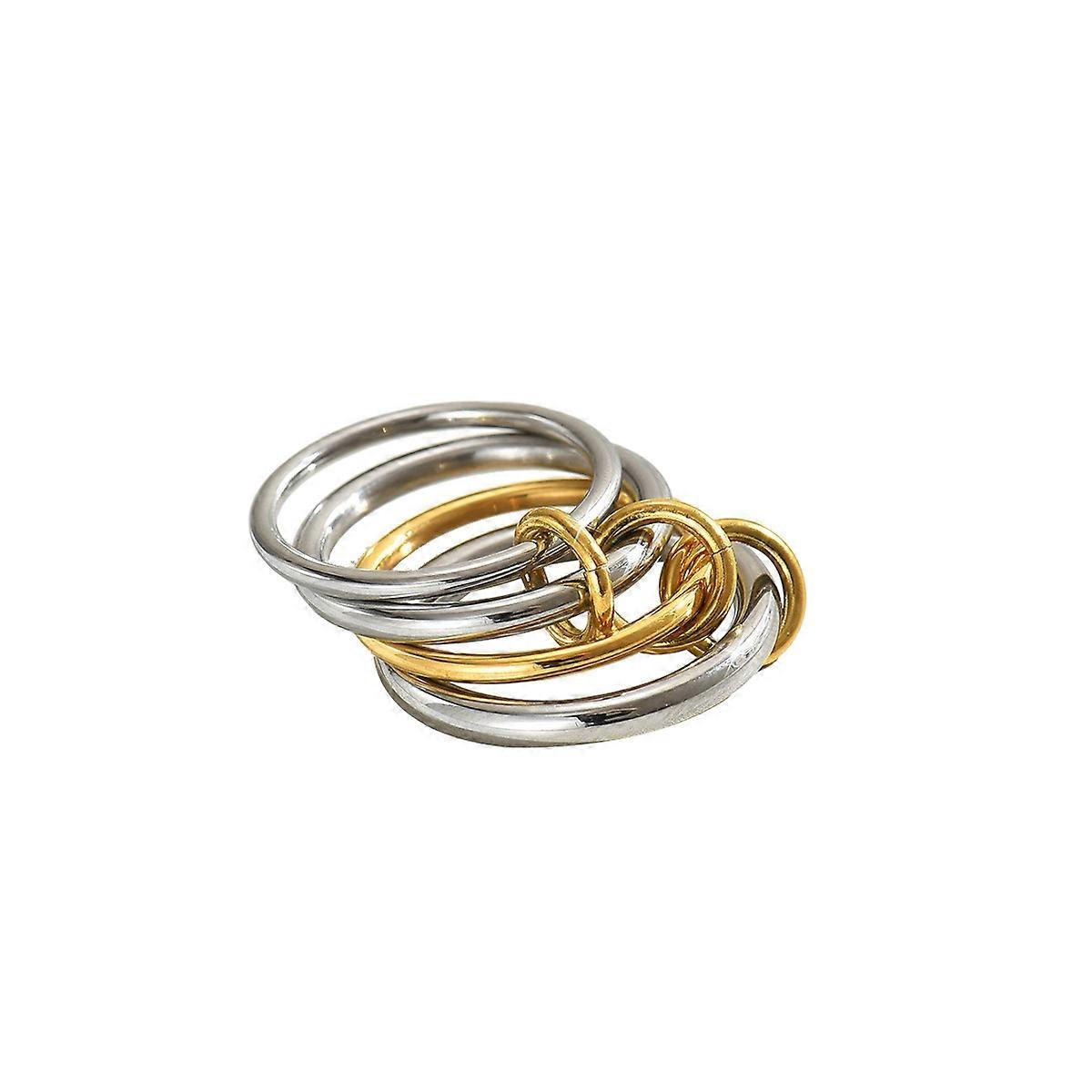 Ring, Geometrisk stabelbar design Elegant damefingerring