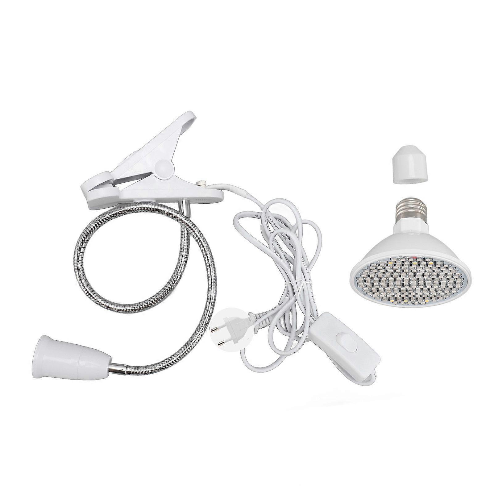 Grow Light LED Plant Light 8W Full Spectrum Desk Clip Swivel Gooseneck E27 Socket Growing Lamp for Indoor