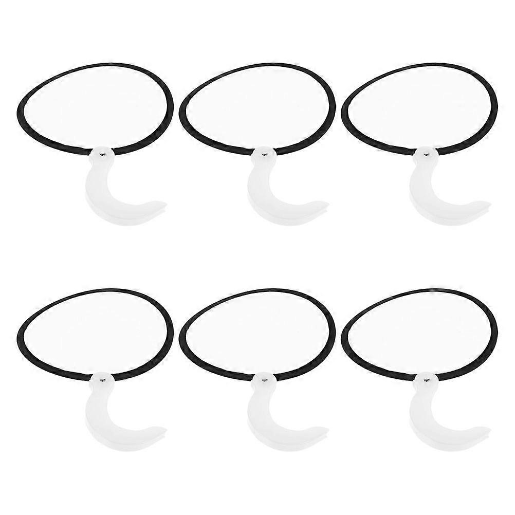 Portable Handheld Fan Folding Round Fan for Outdoor Use 18Pcs Black Set