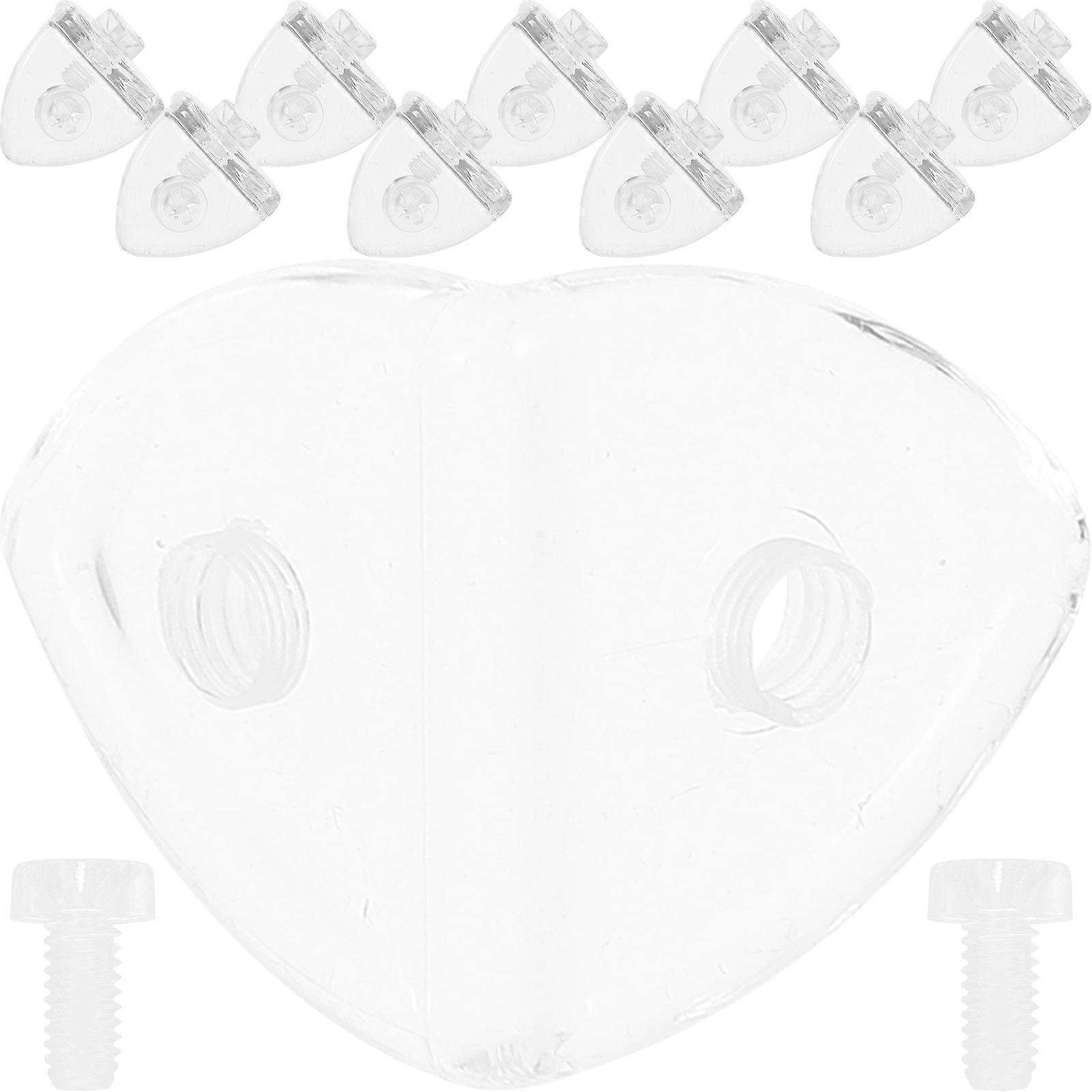 Angle Bracket L Shaped Corner Brace for Outdoor 10Pcs White Acrylic
