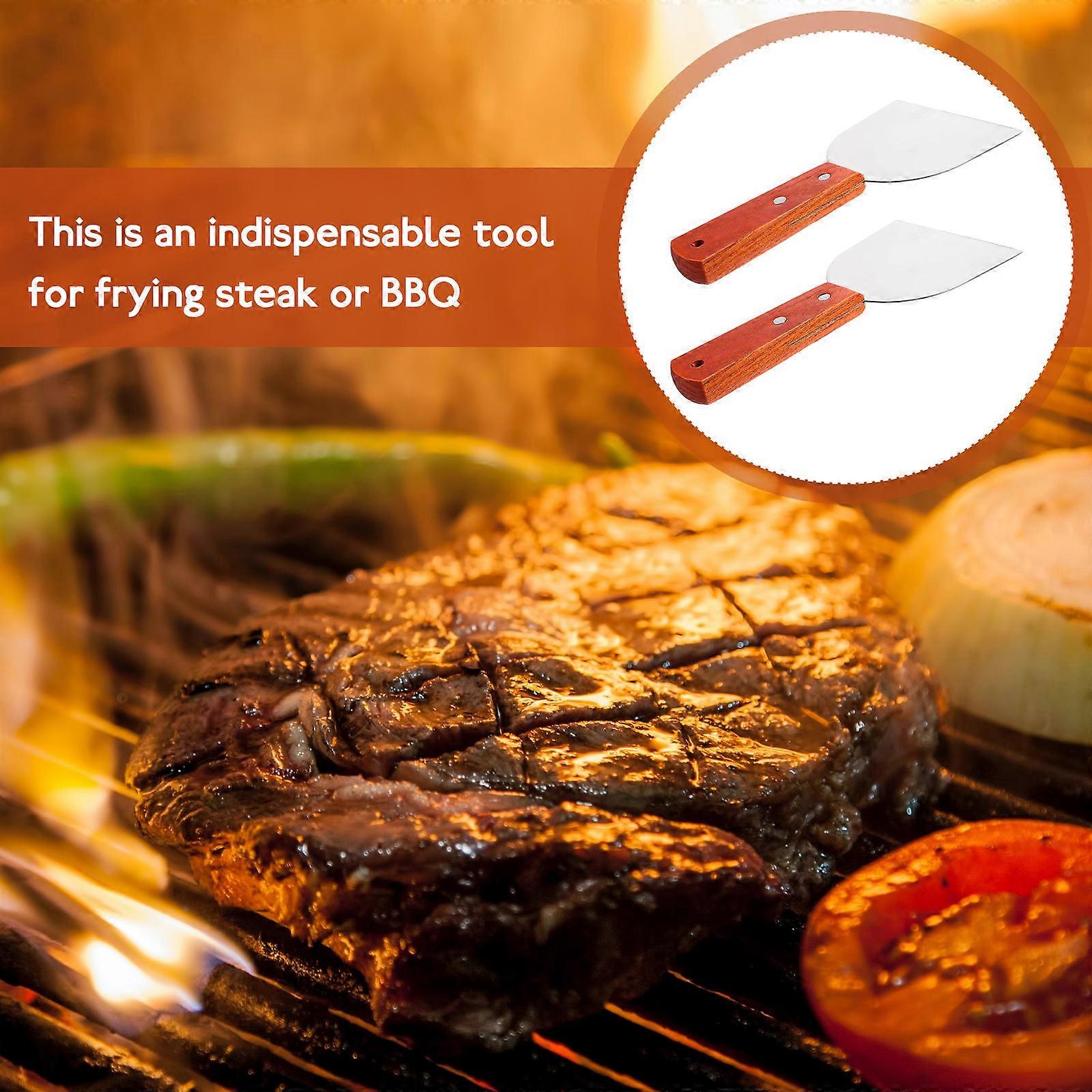 Wood Handle Stainless Steel Multi Purpose for Store Anti Skid Cooking Tool 2Pcs