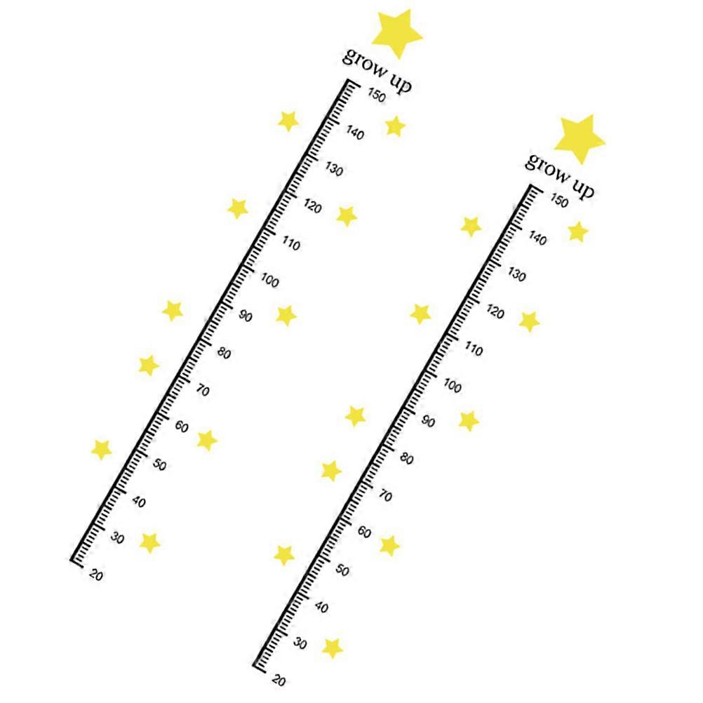 Kids Height Measurement Wall Decal for Growth Chart 6 Sheets Self-Adhesive