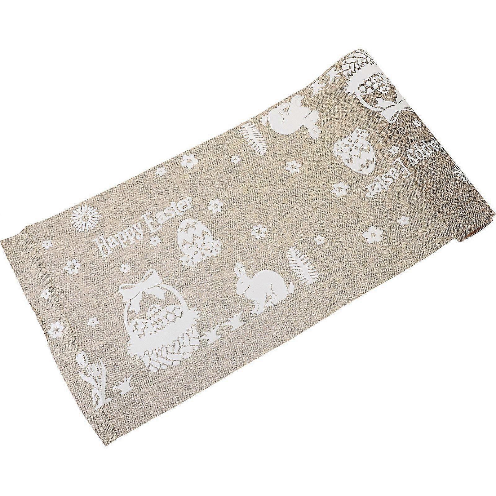Easter Party Table Runner Spring Holiday Table Cover Kitchen Dining Table Decoration