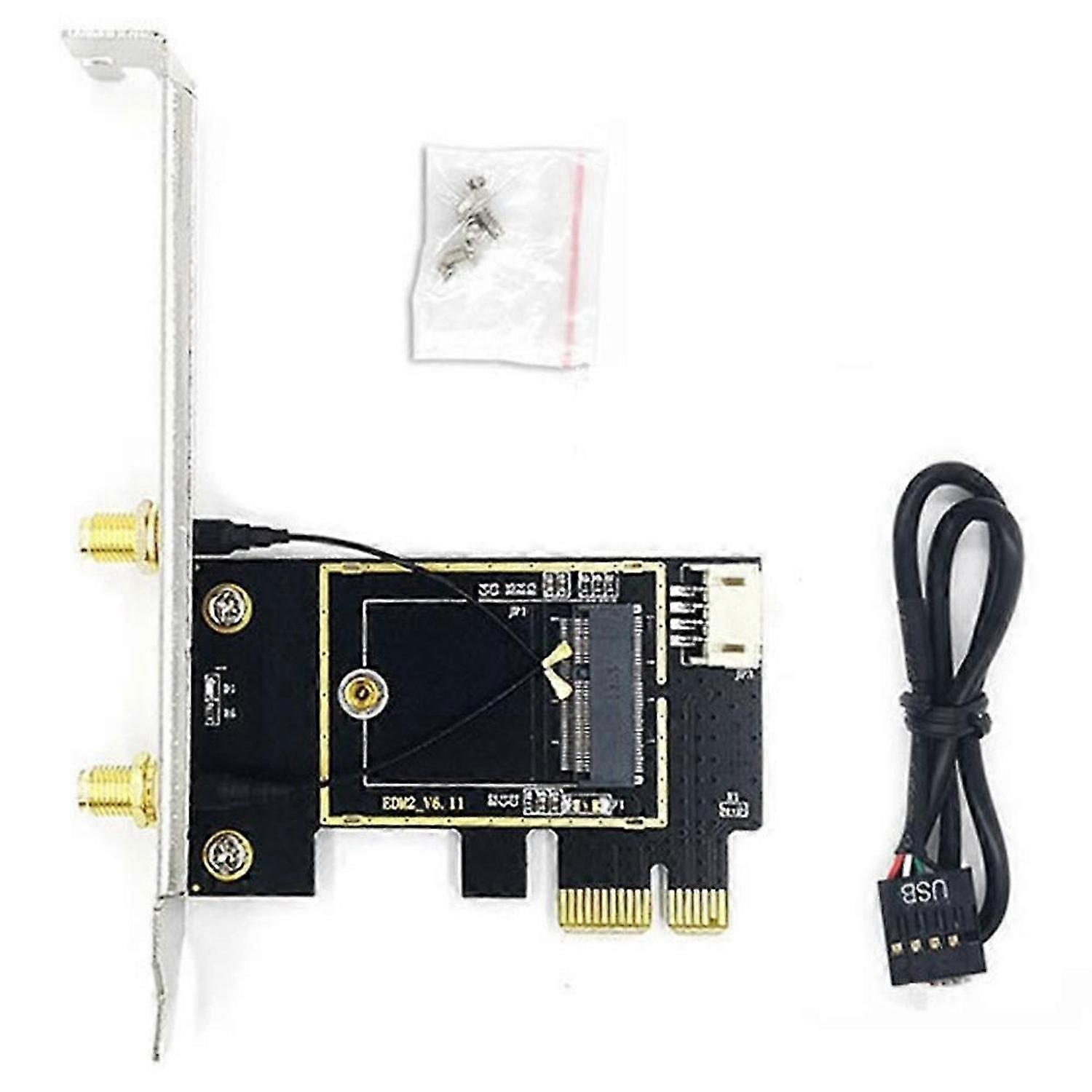 NGFF M.2 to PCIE Network Card Adapter Card PCIE Adapter Card Supports NGFF M.2 Wireless Network Card