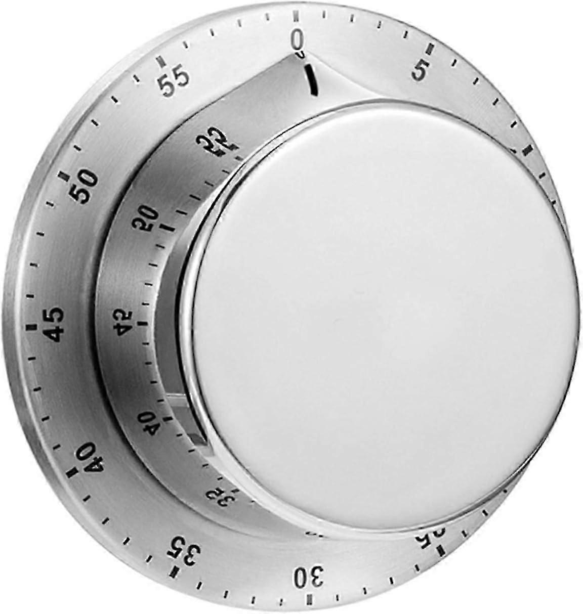Energy Efficient Mechanical Timer, Stainless Steel Body with Large Numbers for Easy Reading, Loud Alarm for Clear Alerts, Magnetic Backing for