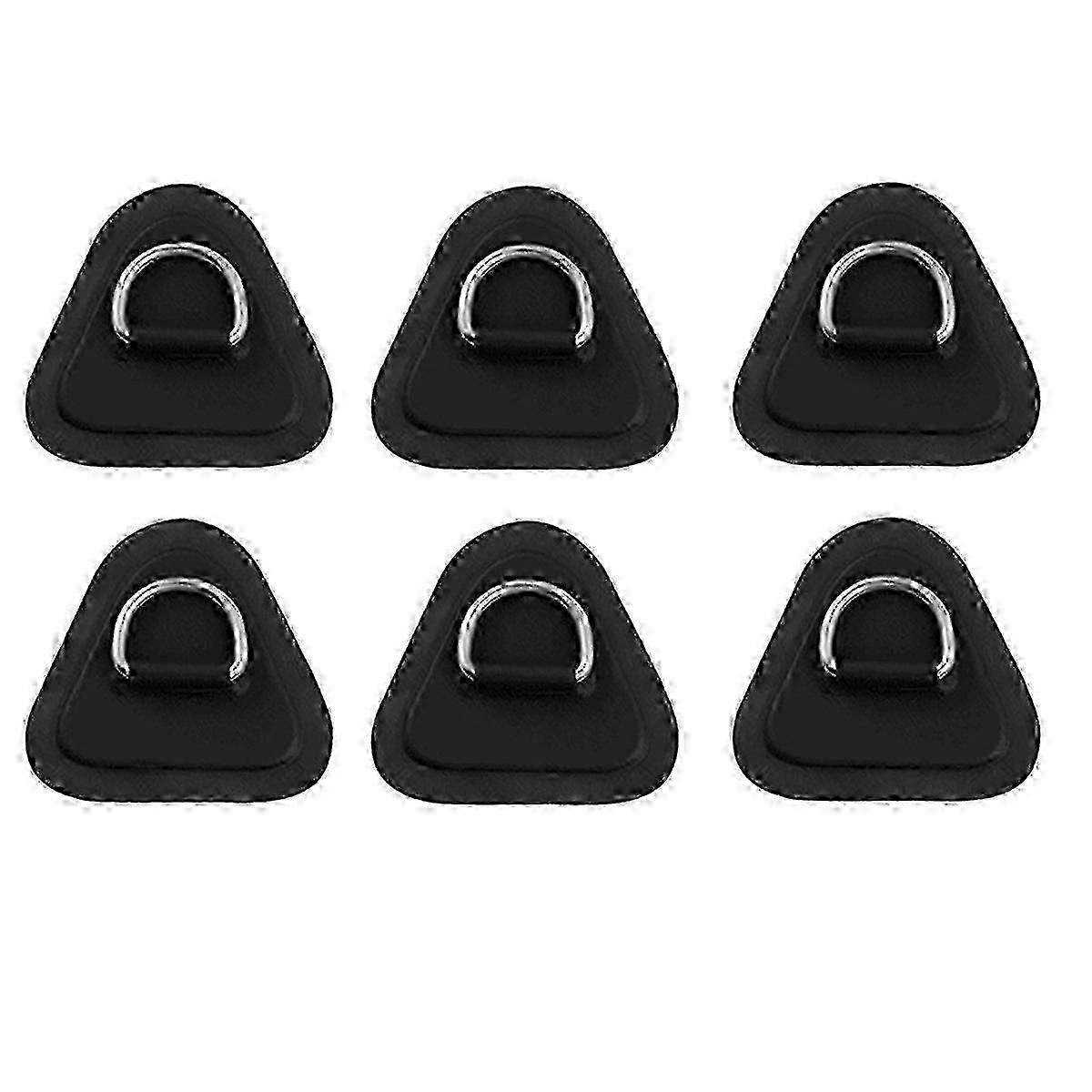 6PCS D-Ring Patch for Inflatable Boat Kayak Dinghy SUP, D-Ring PVC Patch Stand-Up Paddleboard Canoe Rafting