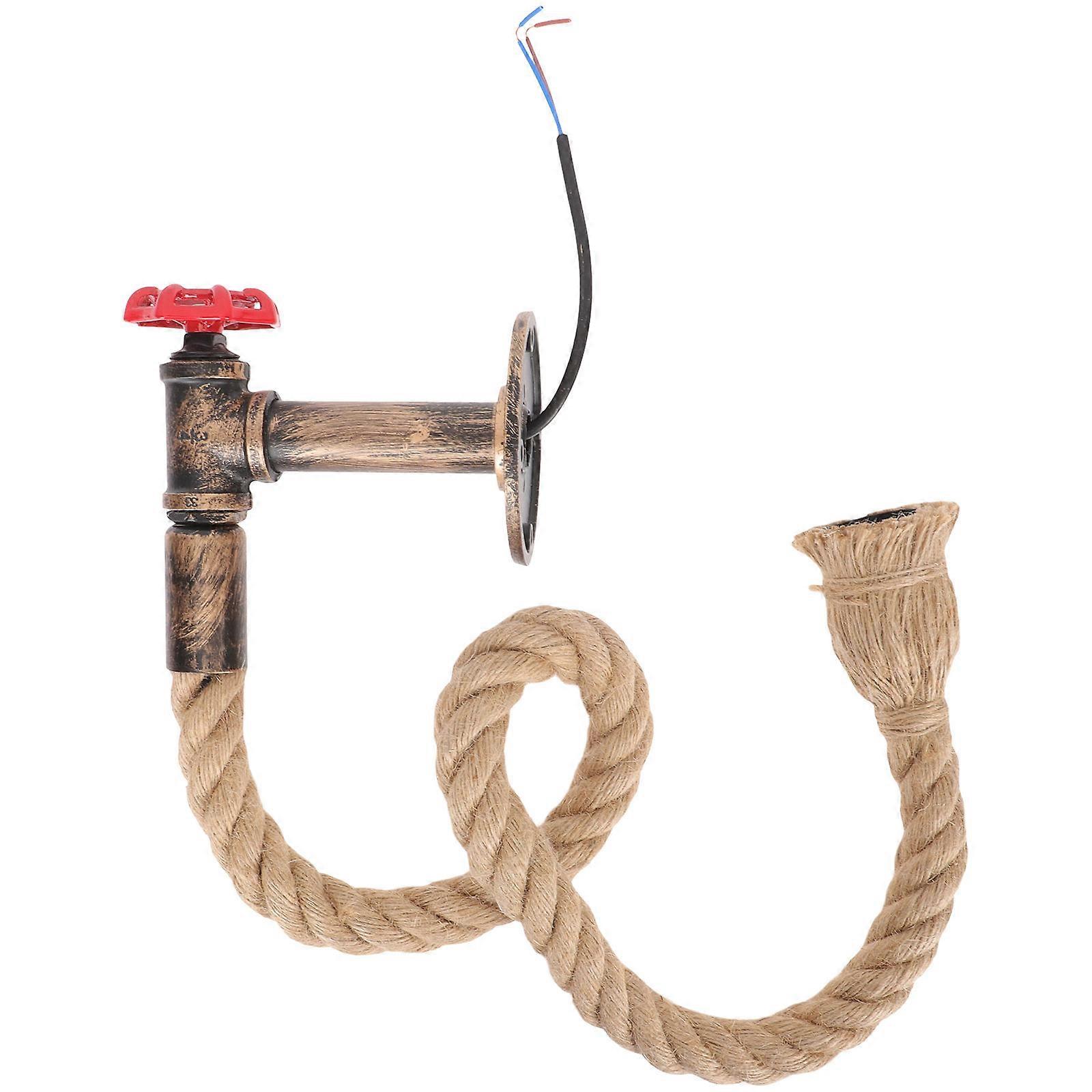 Industrial Rope Wall Light Base for Decor Multi Material
