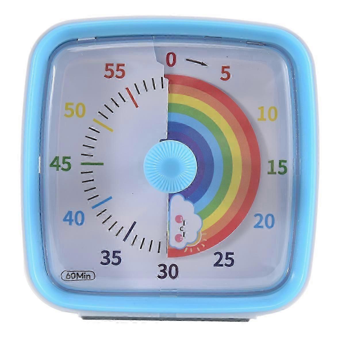 60-Minute Visual Timer with Night Light, Countdown Timer,Pomodoro Timer with Rainbow Pattern for Kid