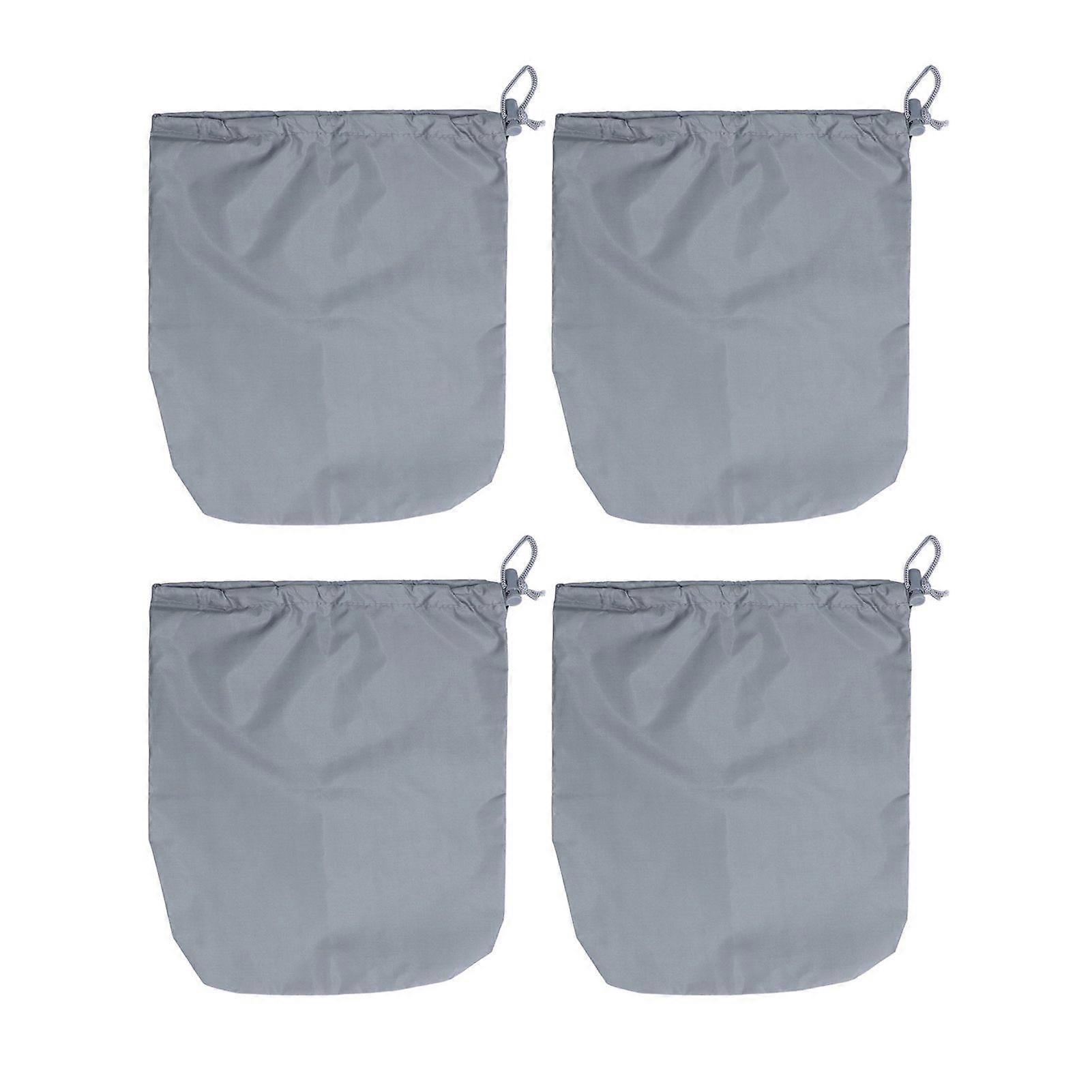 4PCS Car Rearview Mirror Protective Cover 190T Polyester Taffeta Faucet Frost Guard CoverGrey