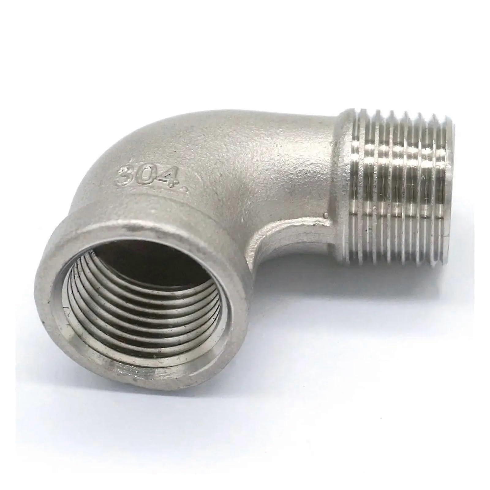 1/2' BSP Female To Male Thread 304 Stainless Steel 90 Degree Elbow Fitting Pipe Connector For Water Oil Air