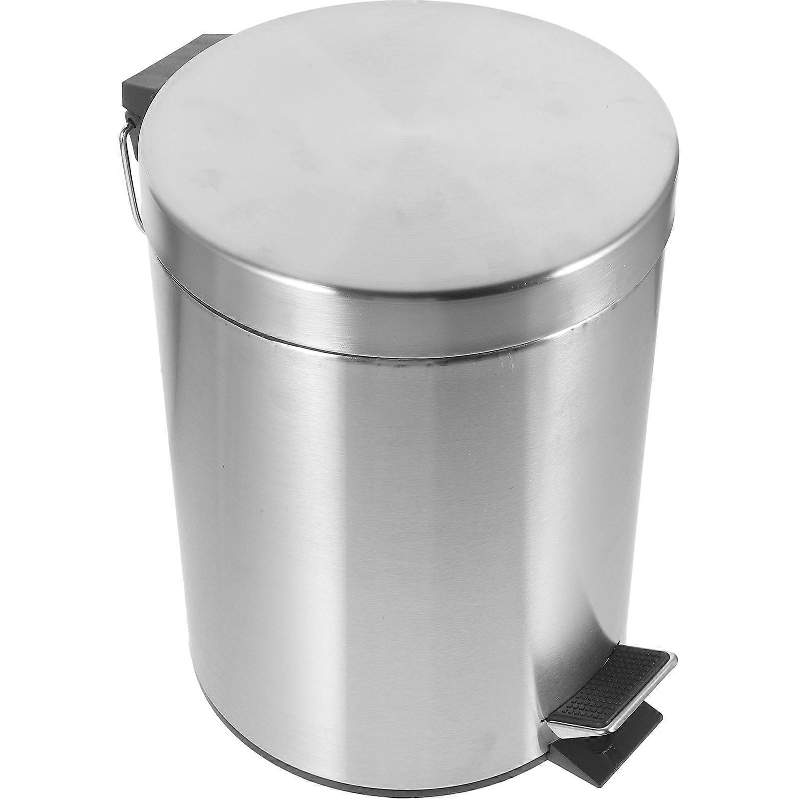 Pedal Waste Container Stainless Steel Trash Can for Kitchen Use 2Pcs