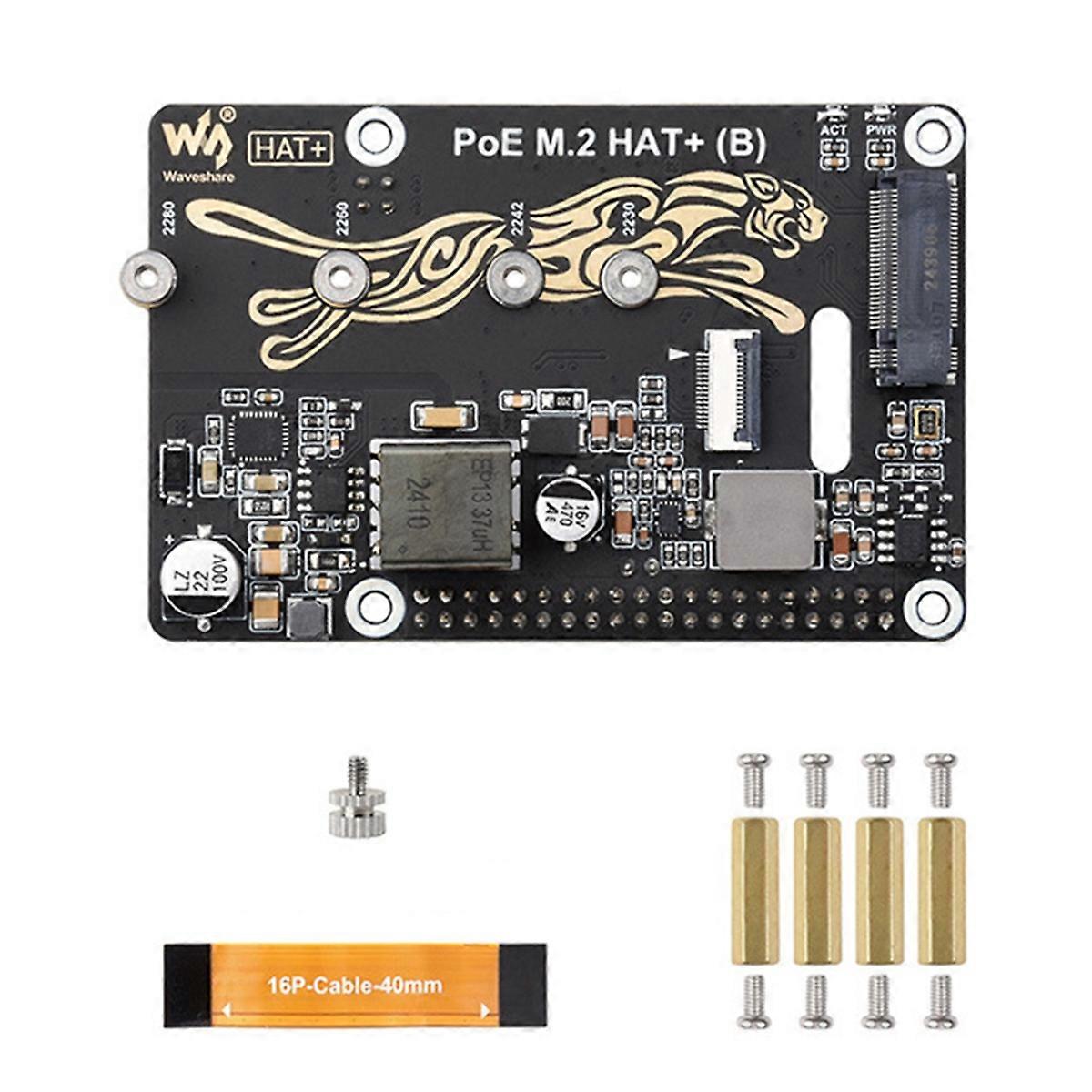 for 5 PCIe to M.2 with PoE Expansion Board Support NVMe for 2230/2242/2260/2280 M.2 Hard Drives