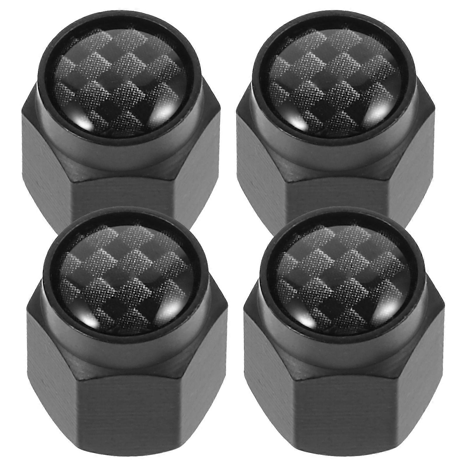 4Pcs Tire Valve Caps Copper Round Universal Design Vehicle Maintenance Accessories for Car Owners