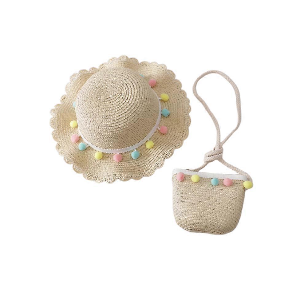 Summer Cap and Cross-Body Bag Set for Kids Outdoor Use 3Sets