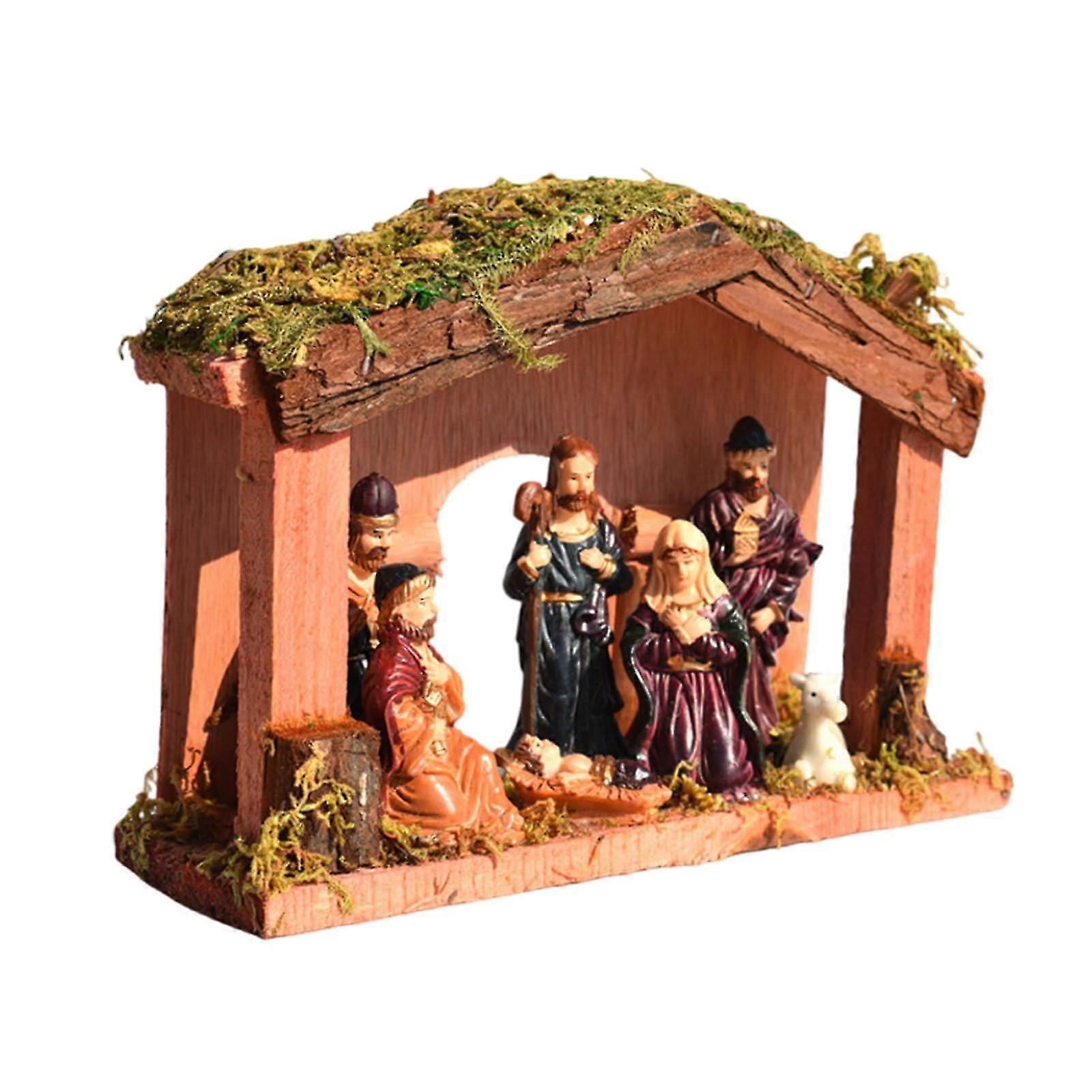 2025 Christmas Nativity Set Tabletop Decoration Religious Manger Scene Figurines For Holidays Religious Display Ref: 9914