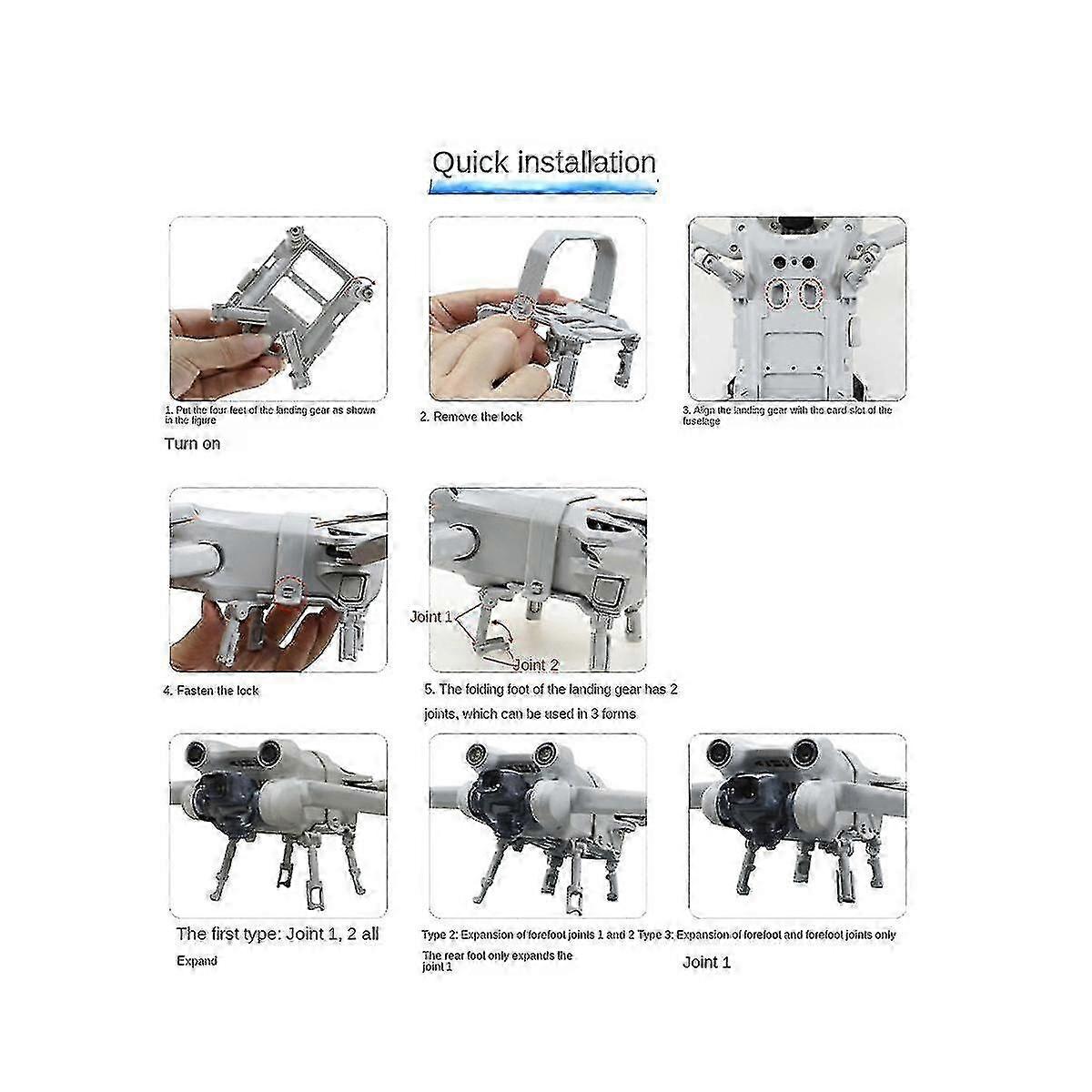 Protector Foldable Landing Gear For Mini 3 Pro / Mini 3 Flight Height Legs Extender Quick Installat 2025
