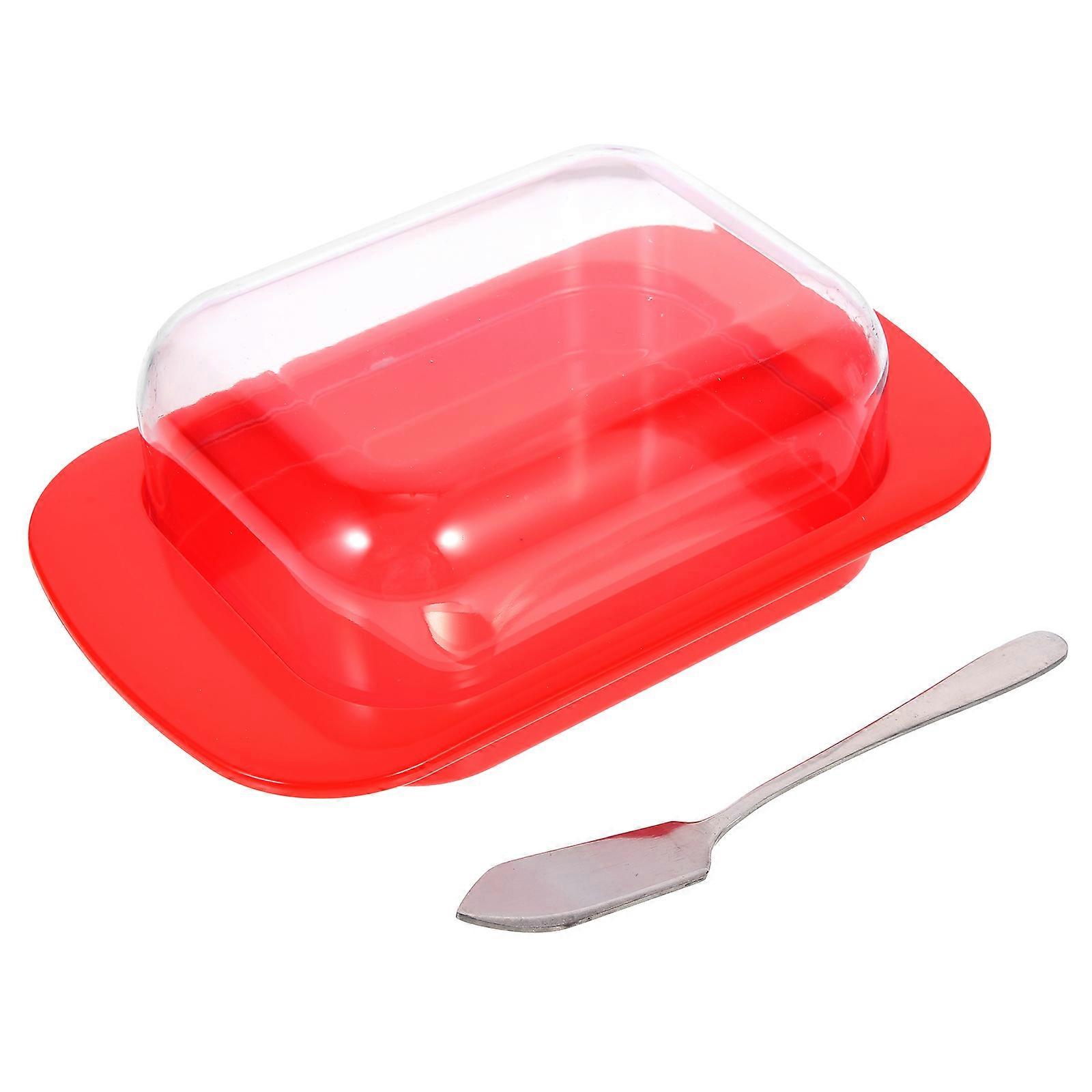 Butter Storage Box Cheese Container For Fridge Food Preservation Mothproof 7.1×4.5×3.1in 1Set
