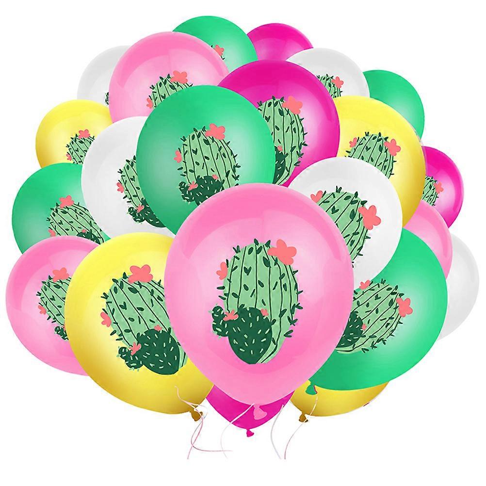 Hawaiian Themed Party Decorations 25Pcs Cactus Shape Assorted Color Suitable For Children Festivities