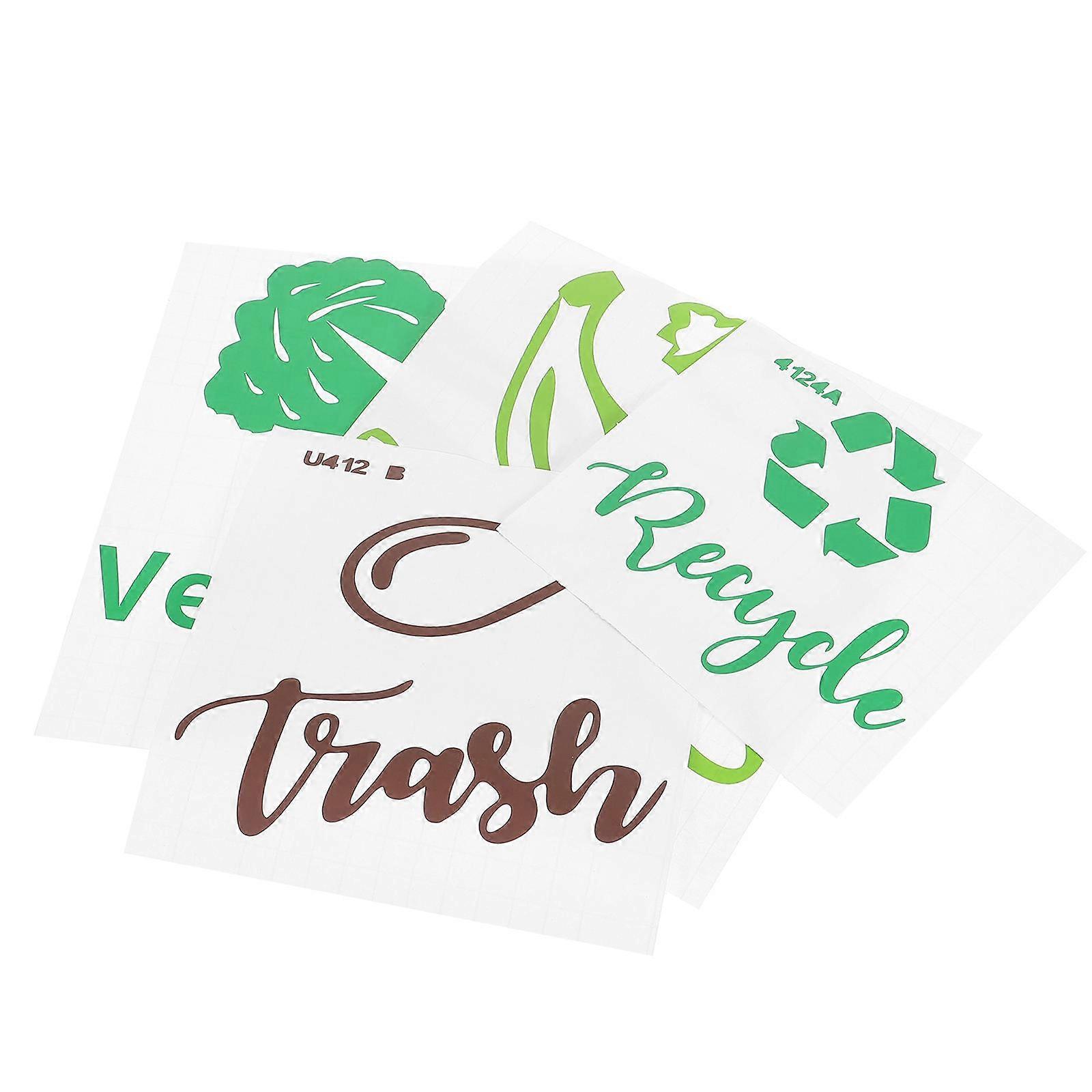 Outdoor Trash Can Labels for Recycling with Sorting Sticker 20Pcs PVC Material
