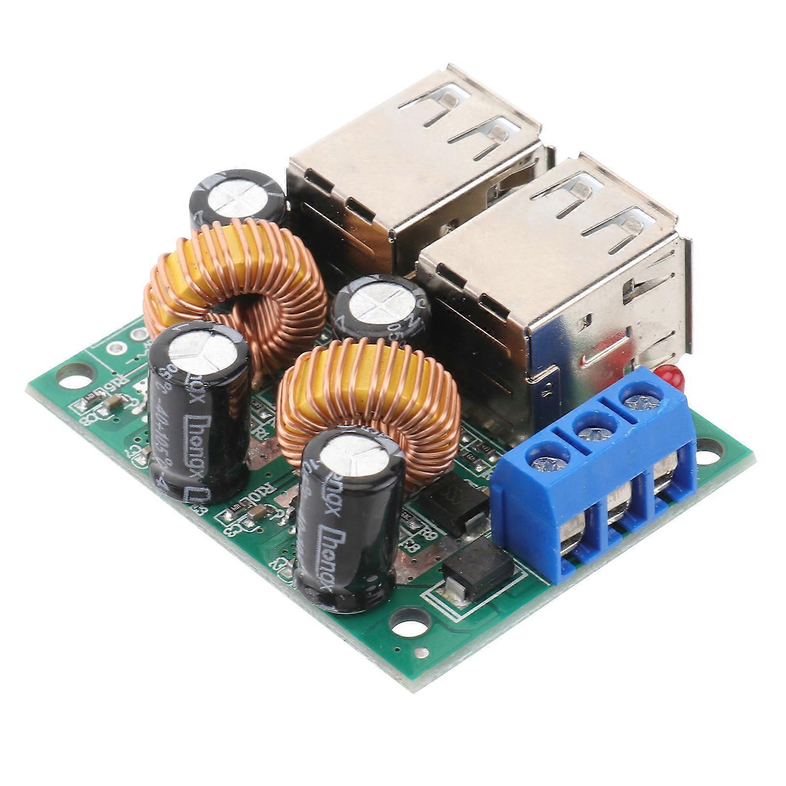 Adjustable Power Supply Module with 4 USB Ports Dc-Dc Power Module 2Pcs