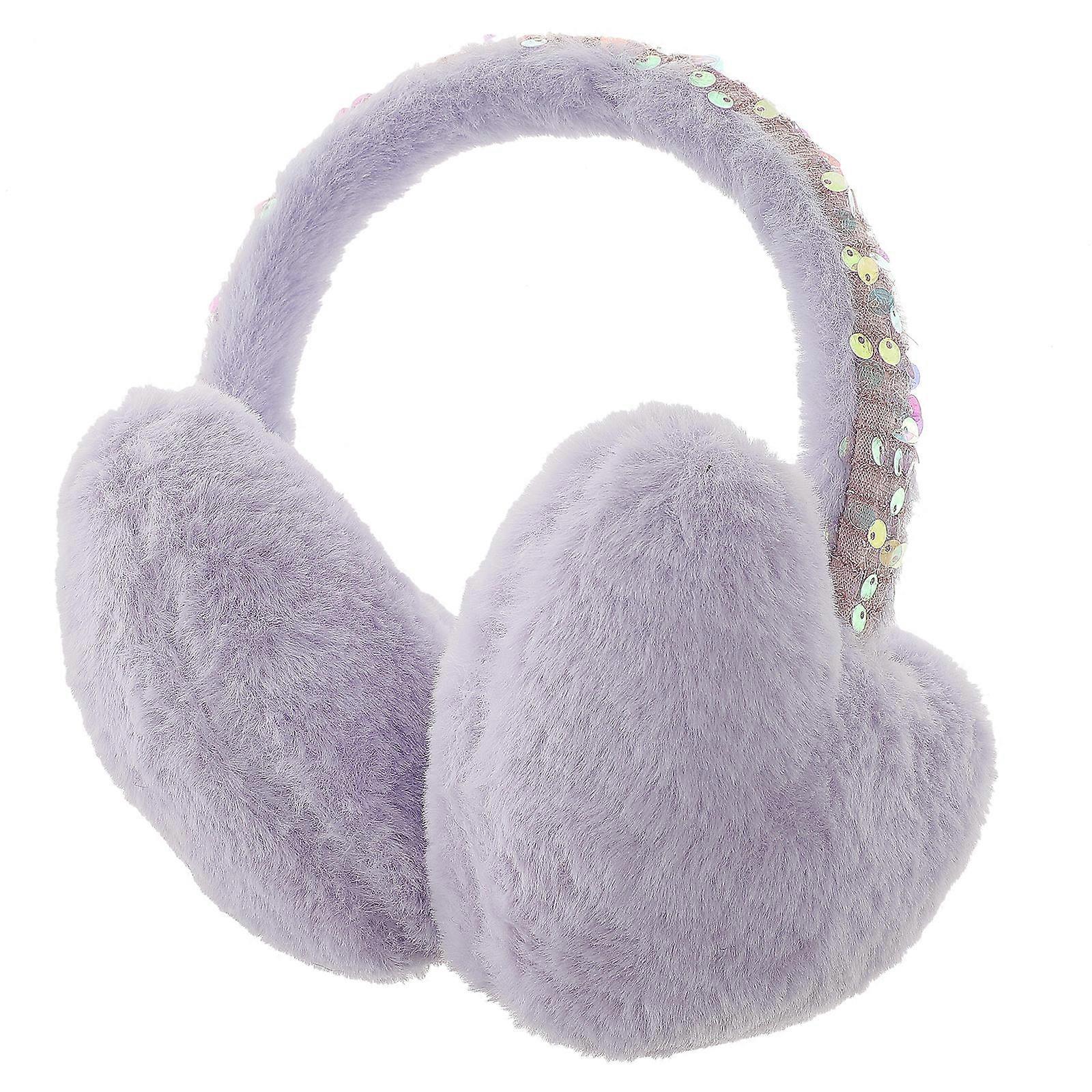 Unisex Ear Warmer Lavender Ear Muff with Heart Pattern 3Pcs for Cold