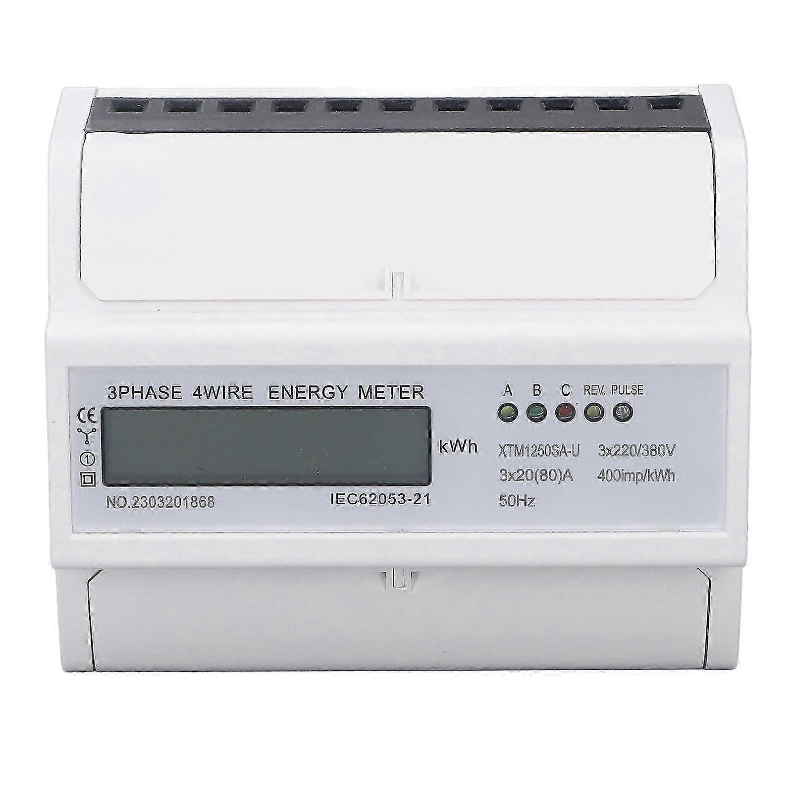 High quality  3*220V/380V XTM1250SA-U three-phase 7P LCD rail meter (...