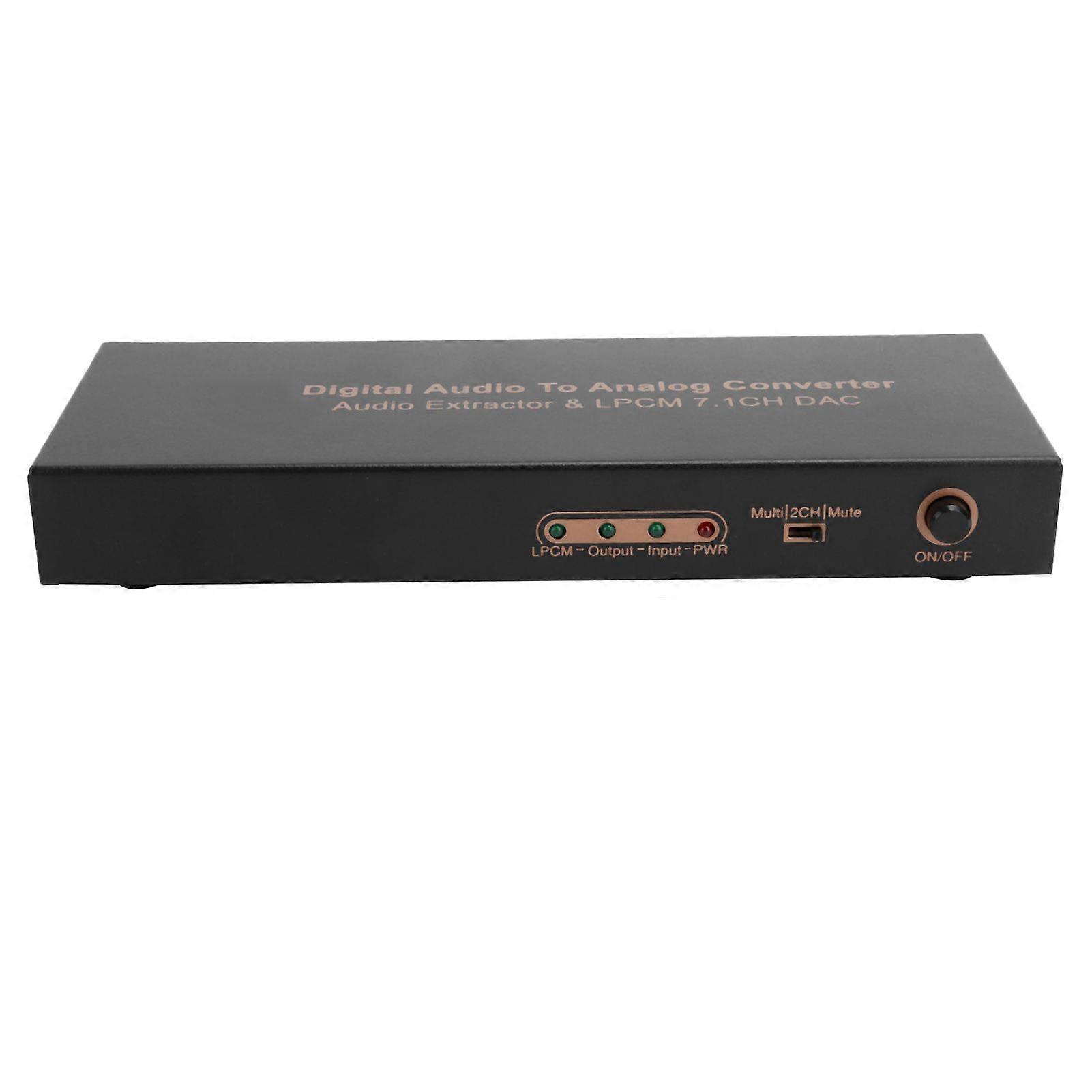 HD Multimedia Interface 4K Video Converter LPCM 7.1CH Digital Audio Extractor AdapterUK Plug 100240V