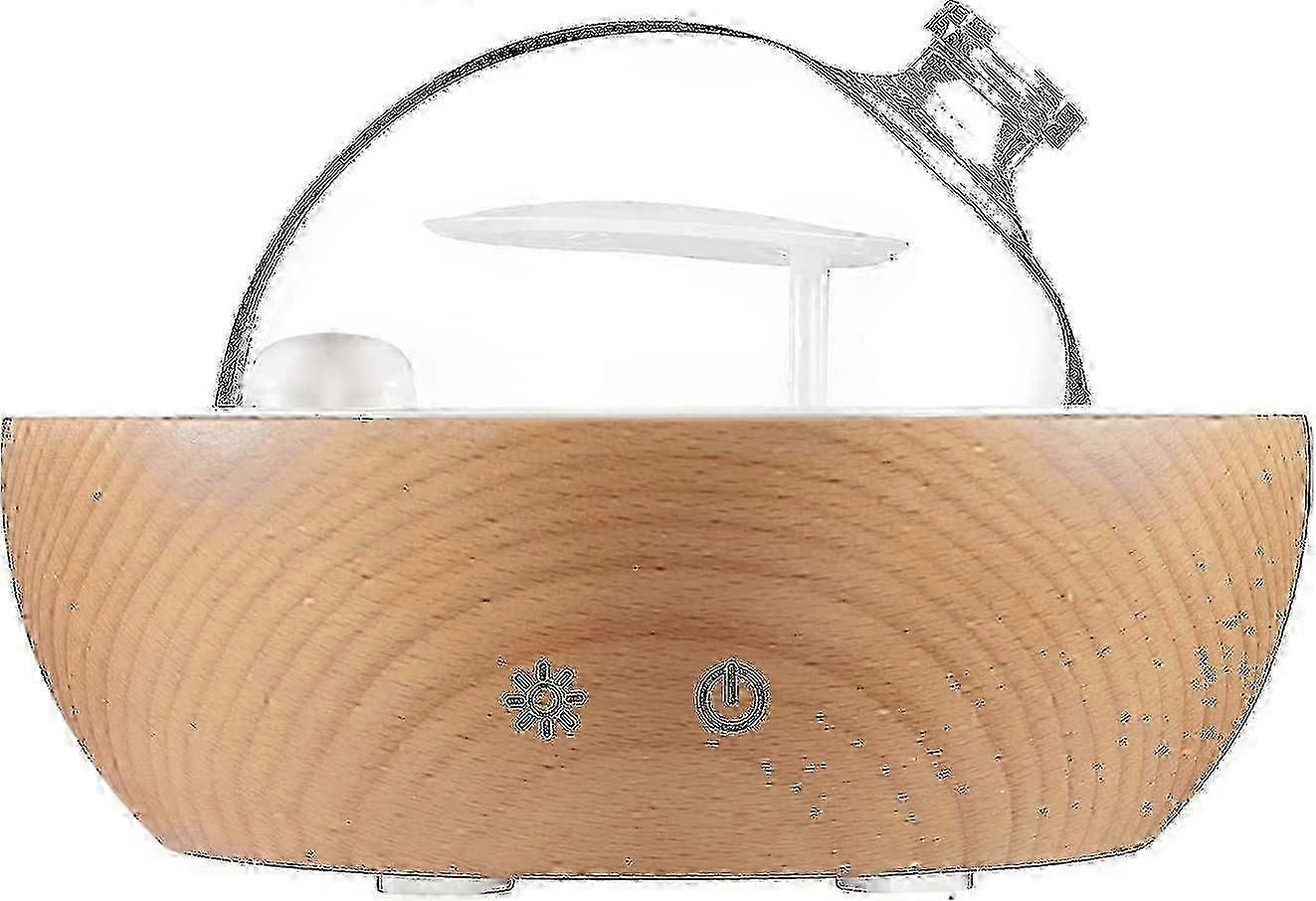 For Glass Essential Oil Diffuser with Real Wood Base, 2022 Upgrade Aromatherapy Diffuser, Aroma Diff