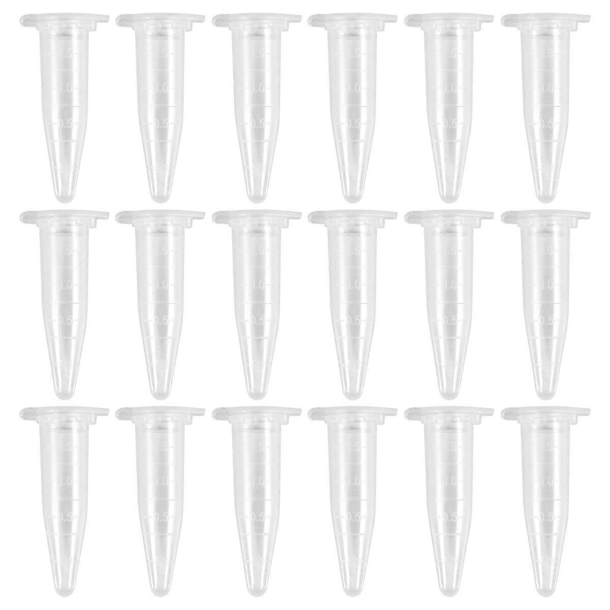 1000Pcs Mini Centrifuge Tubes 1.5Ml Raduated Clear Plastic with Cap