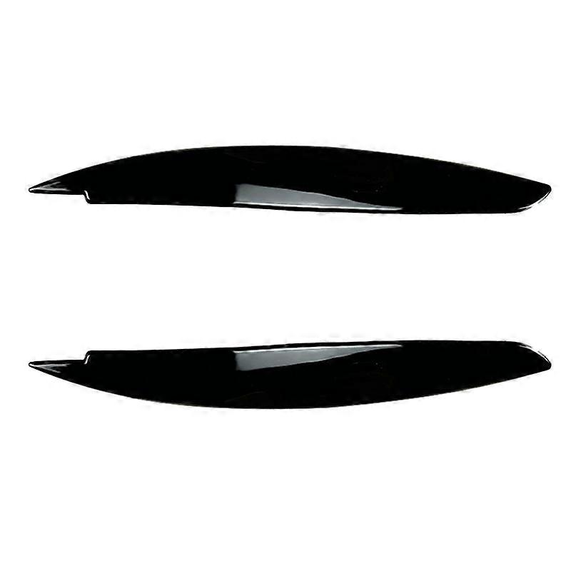 Car Gloss Black Headlight Lamp Eyebrows Cover Trim