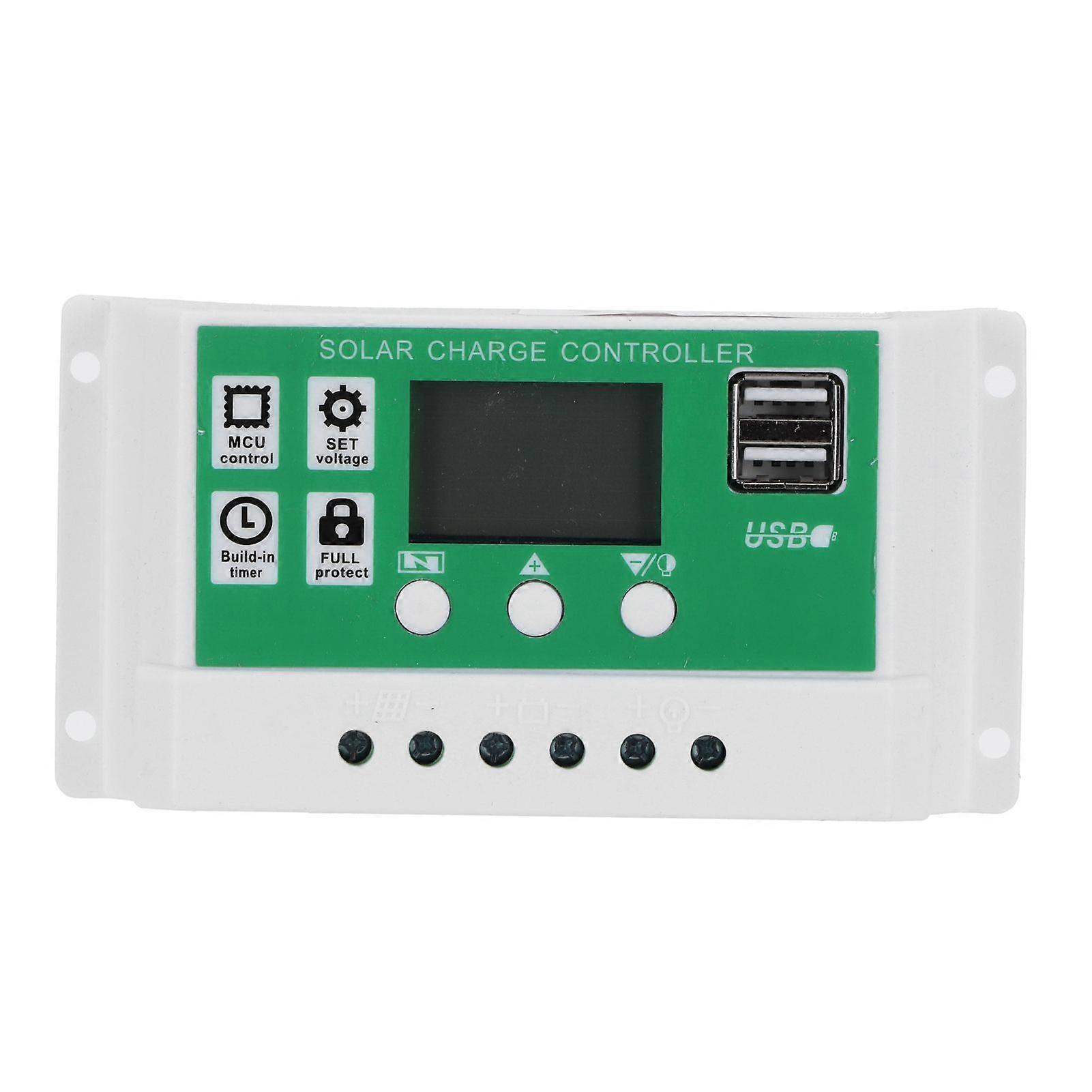 50A Solar Charge Controller LCD Display Adjustable 12V 24V Solar Panel Regulator