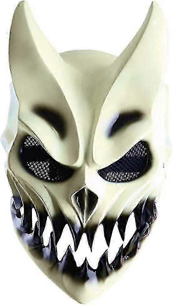 Demon Mask, Slaughter To Prevail Mask Oni Mask Halloween Prop Party Mask Movable Mouth Mask Hallowee
