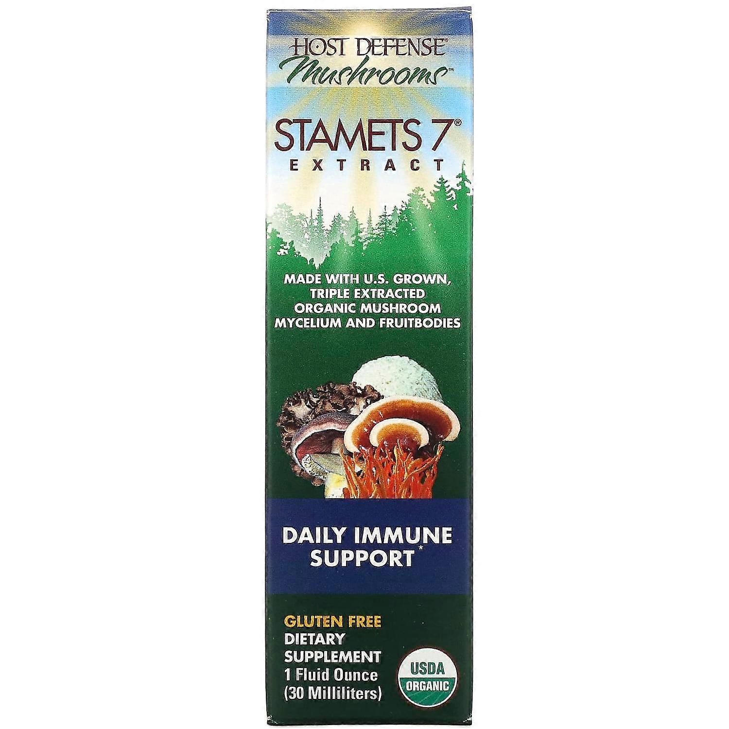 Fungi Perfecti Host Defense, Stamets 7 Extract, Daily Immune Support, 1 fl oz (30 ml)
